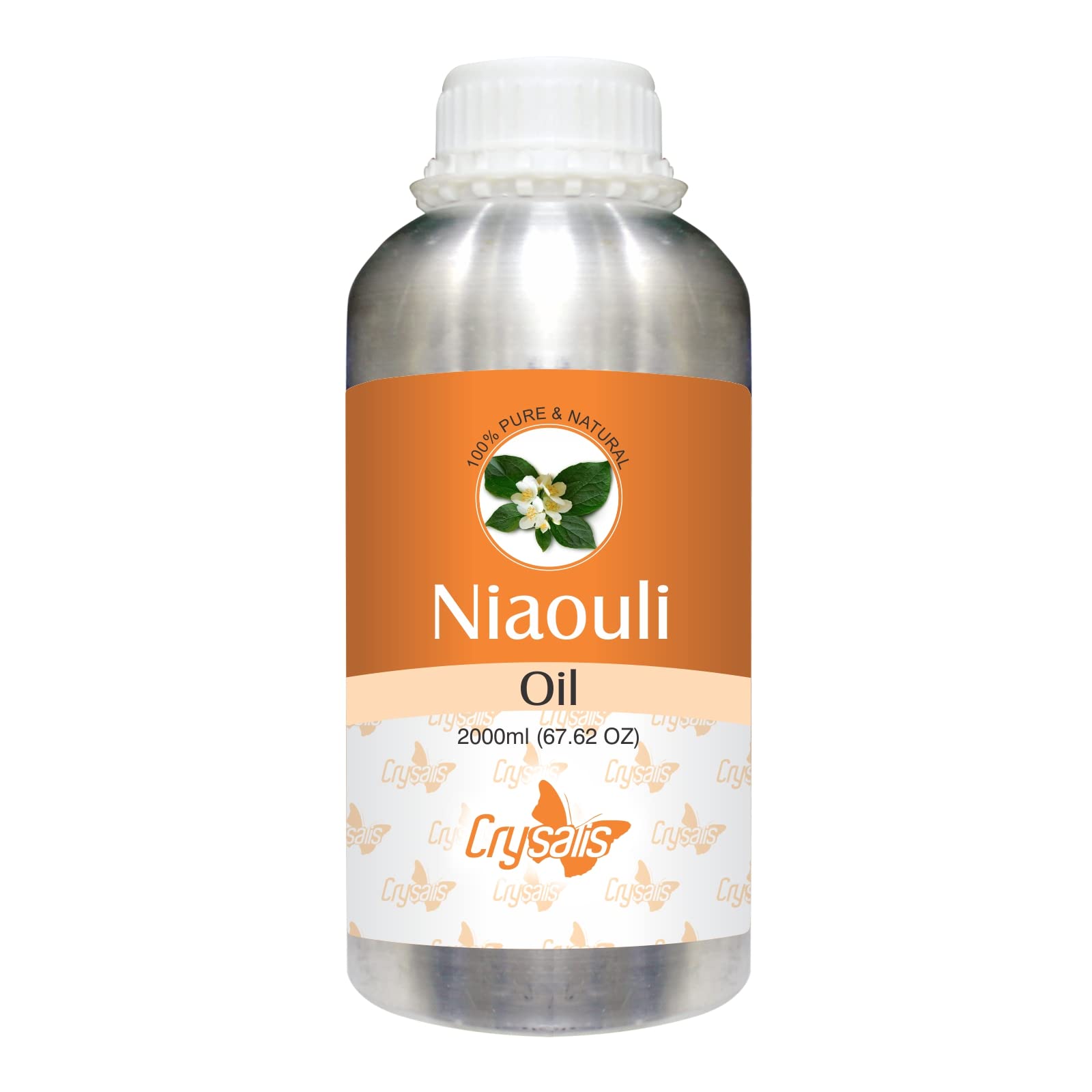 100% Pure & Natural Crysalis Niaouli (Melaleuca Quinquenervia) Essential Oil - Undiluted, Organic Standard for Sensitive Skin - Aromatherapy, Massage & Diffuser Use - 2000ml/67.62fl oz