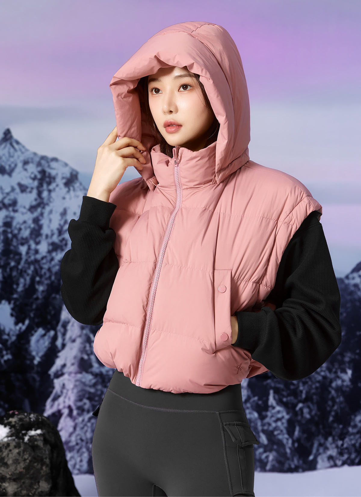 Detachable Hooded Goose Down Vest for Men & Women - Lightweight Warm Winter Jacket for Outdoor Activities, Hiking & Travel