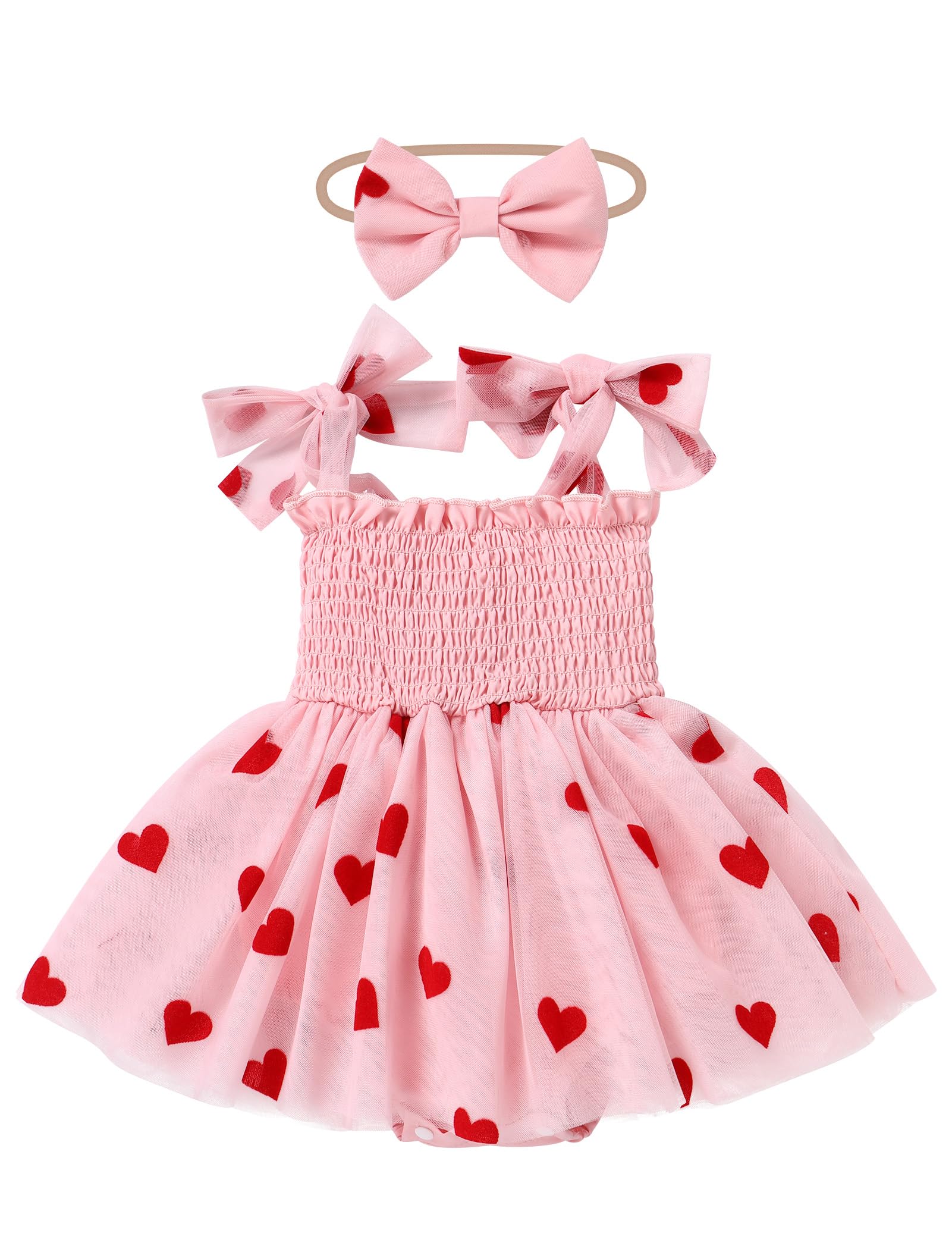 IMEKIS Baby Girl Strawberry Birthday Outfit - Boho Romper & Tulle Dress Set with Headband for 1st Birthday, Summer Photo Shoot & Cake Smash Party | Adorable First Birthday Photoshoot Outfit