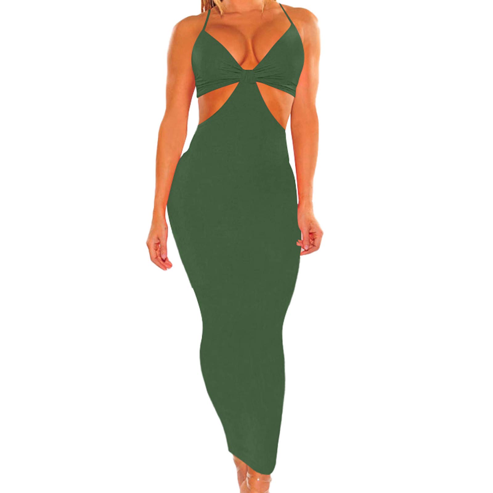 Sexy Backless Long Sling Party Dress for Women - Elegant Irregular Clubwear for Night Out & Formal Events | Perfect for Nightclubs, Parties, and Special Occasions