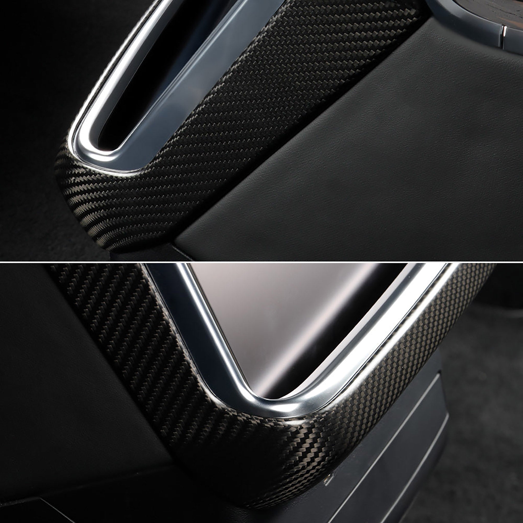 Premium Real Carbon Fiber Rear Touchscreen Trim Cover for Tesla Model S & X 2021+ | Durable & Stylish Interior Upgrade | Perfect for Car Enthusiasts & Luxury Vehicle Owners