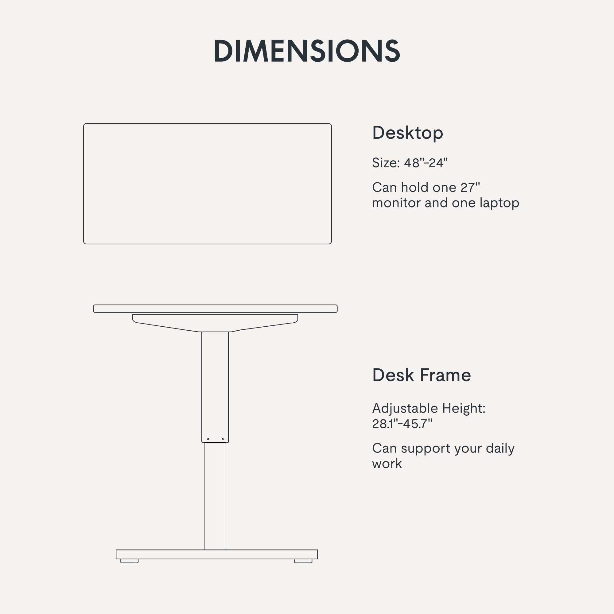 Flexispot Electric Height Adjustable Standing Desk - 48x24 Inches Whole-Piece Desktop, Black Frame with Rustic Finish for Home Office | Ergonomic Sit Stand Workstation for Productivity & Comfort