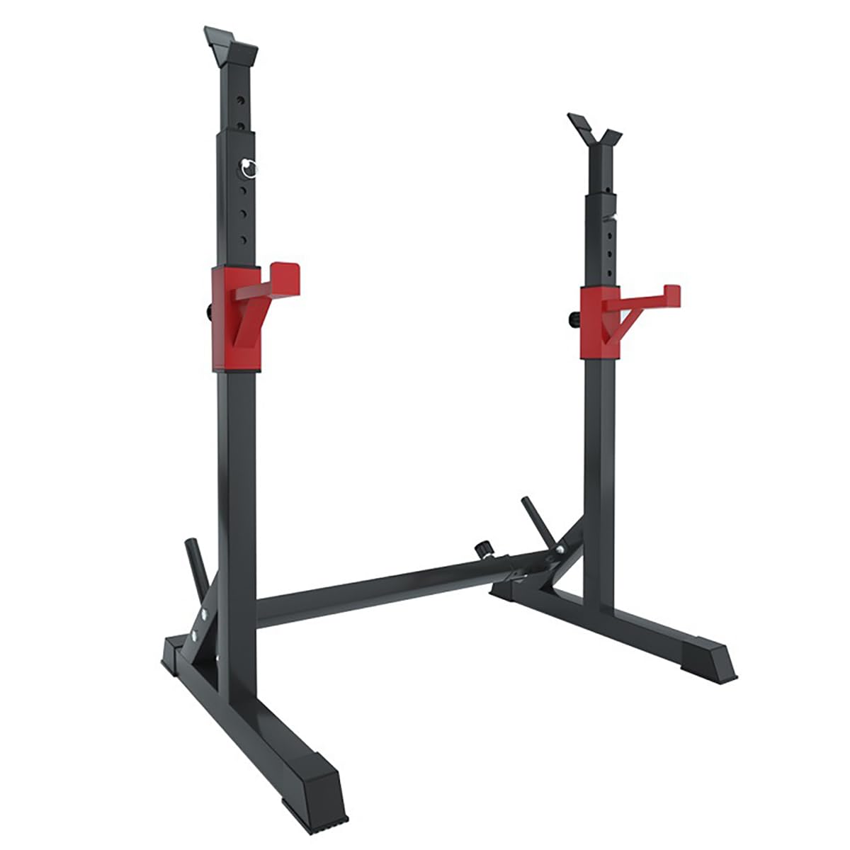 ATOMSPORT Adjustable Squat Rack Stand - 2-Piece Heavy Duty Barbell Rack for Strength Training, Bench Press & Home Gym Workouts (500Lbs Capacity) - Perfect for CrossFit, Powerlifting & Home Fitness Training