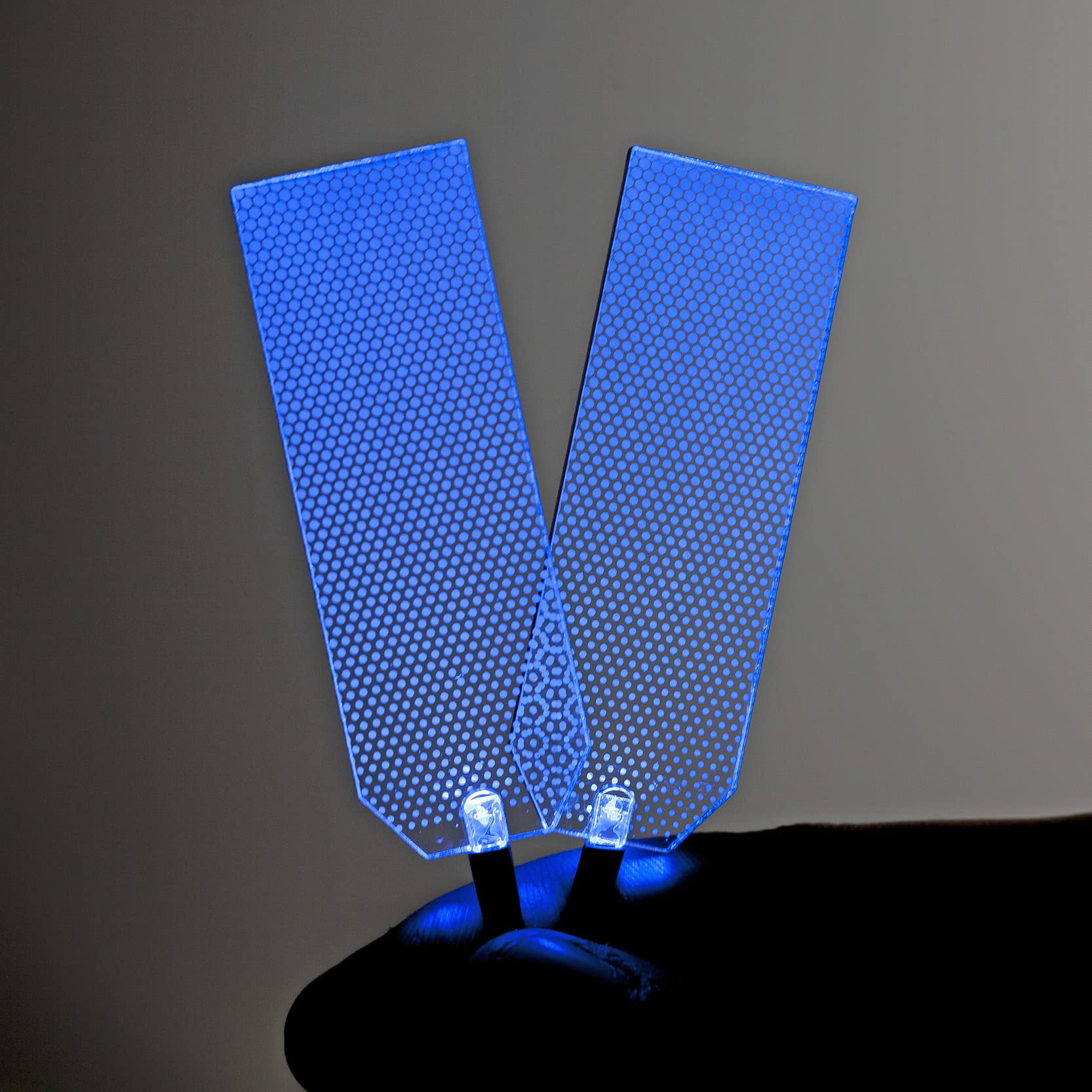 RGB LED Helmet Light Kit - DIY Acrylic Cosplay Lighting for Superhero Costumes | Perfect Gift for Men & Kids | Blue Light Effects for Halloween, Comic Con & Cosplay Events