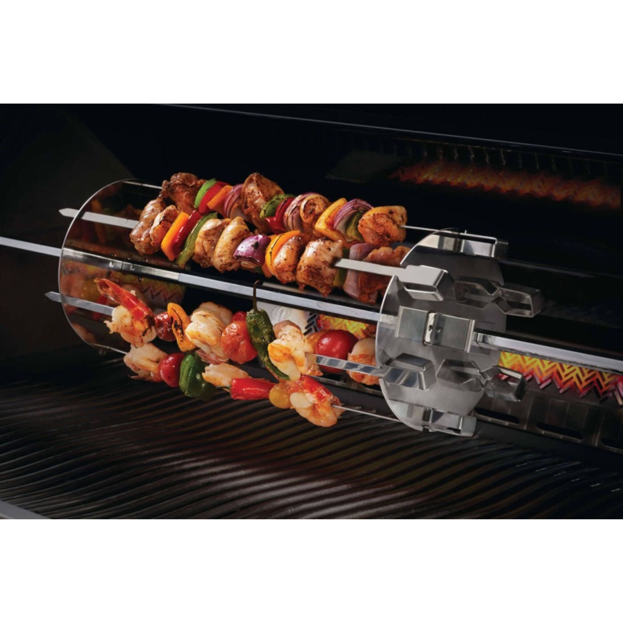 Napoleon 64008 Rotisserie Shish Kebab Skewer Set - 6 Stainless Steel Skewers for Grilling, BBQ, and Outdoor Cooking - Perfect for Backyard Parties, Camping, and Picnics