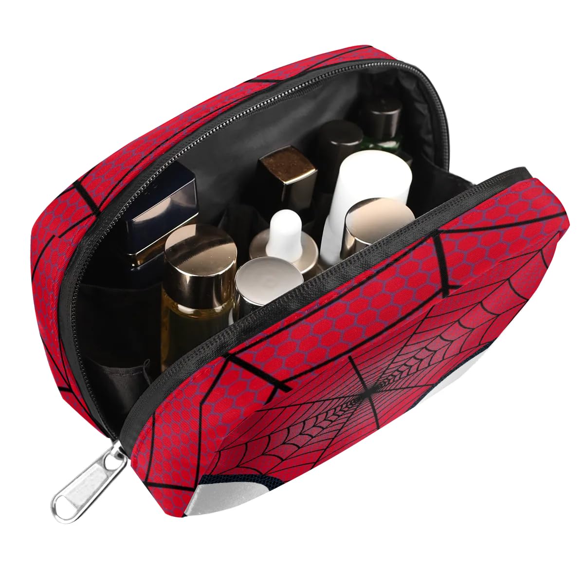 Kids Toiletry Bag for Boys - Waterproof Spider Web Design Travel Cosmetic Bag for Toddlers | Perfect for Weekend Trips, Sleepovers & Camping Accessories