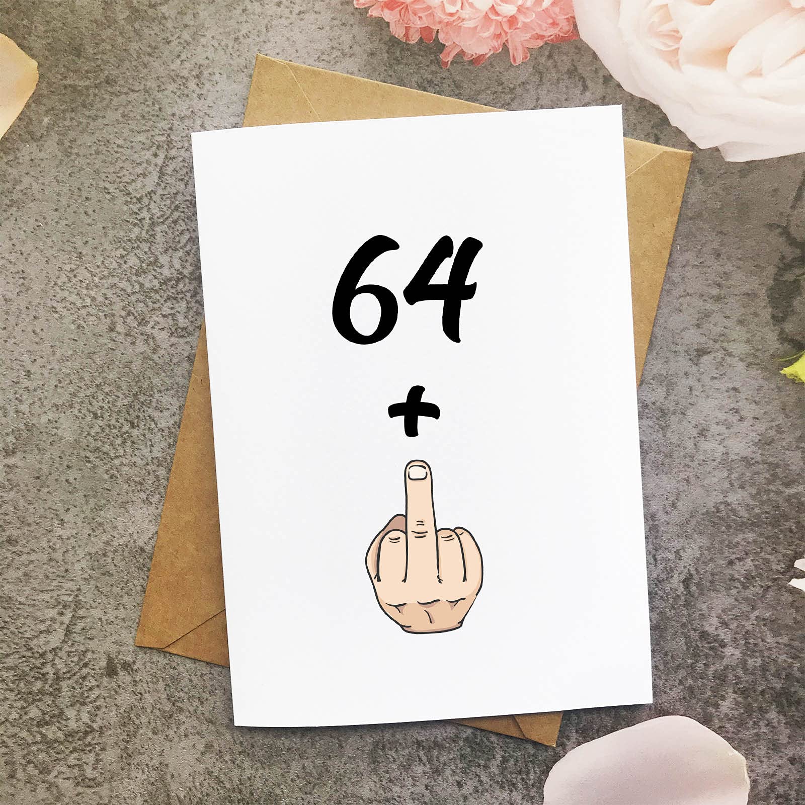 Funny 65th Birthday Card for Women & Men - Hilarious 64+1 Joke Card - Perfect 65 Years Old Gift Idea for Birthday Celebrations & Retirement Parties