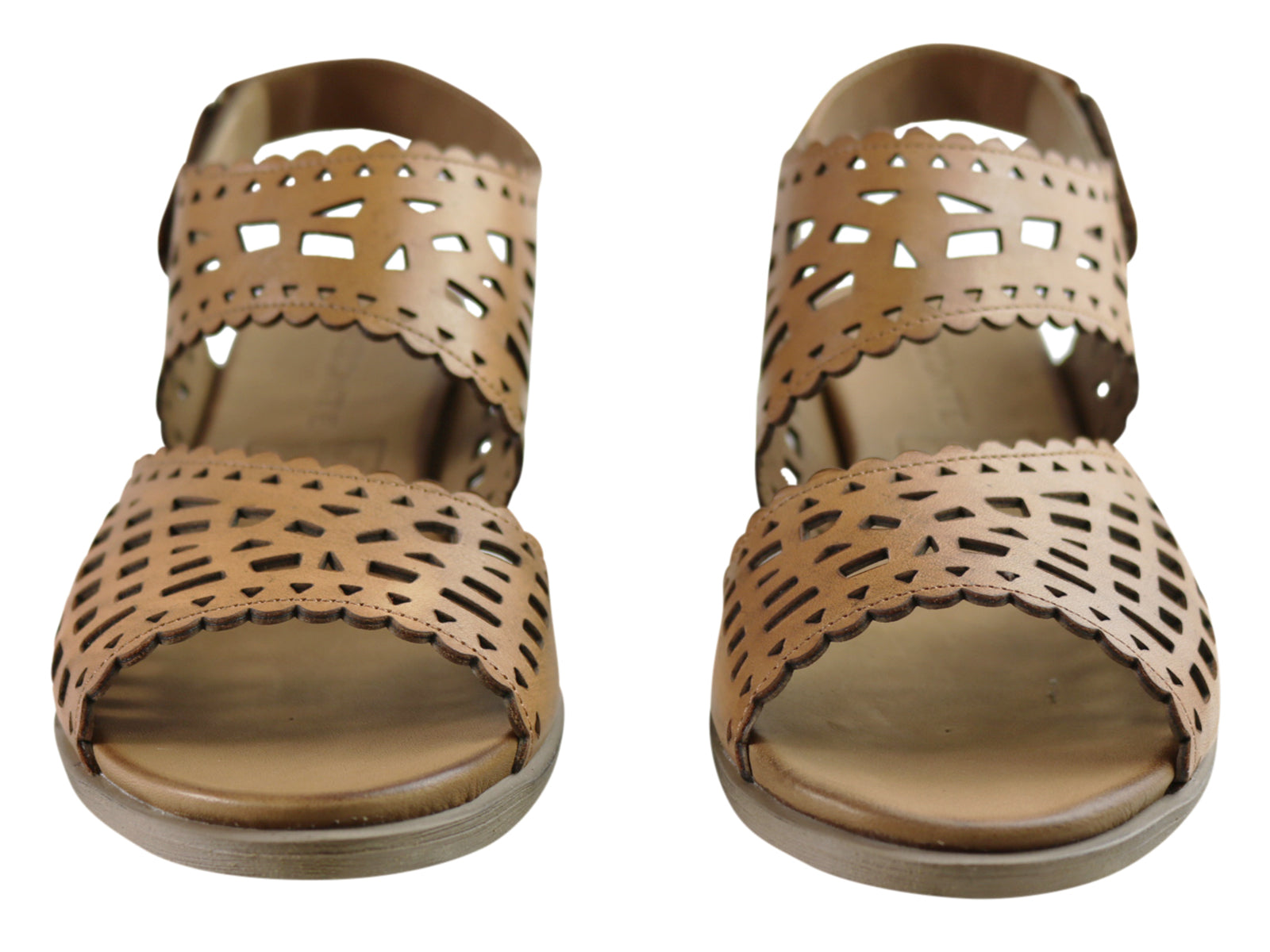 Orizonte Kelvy Women's Comfortable Leather Low Heel Sandals - European Style Summer Casual Shoes for Walking, Travel & Beach Outfits