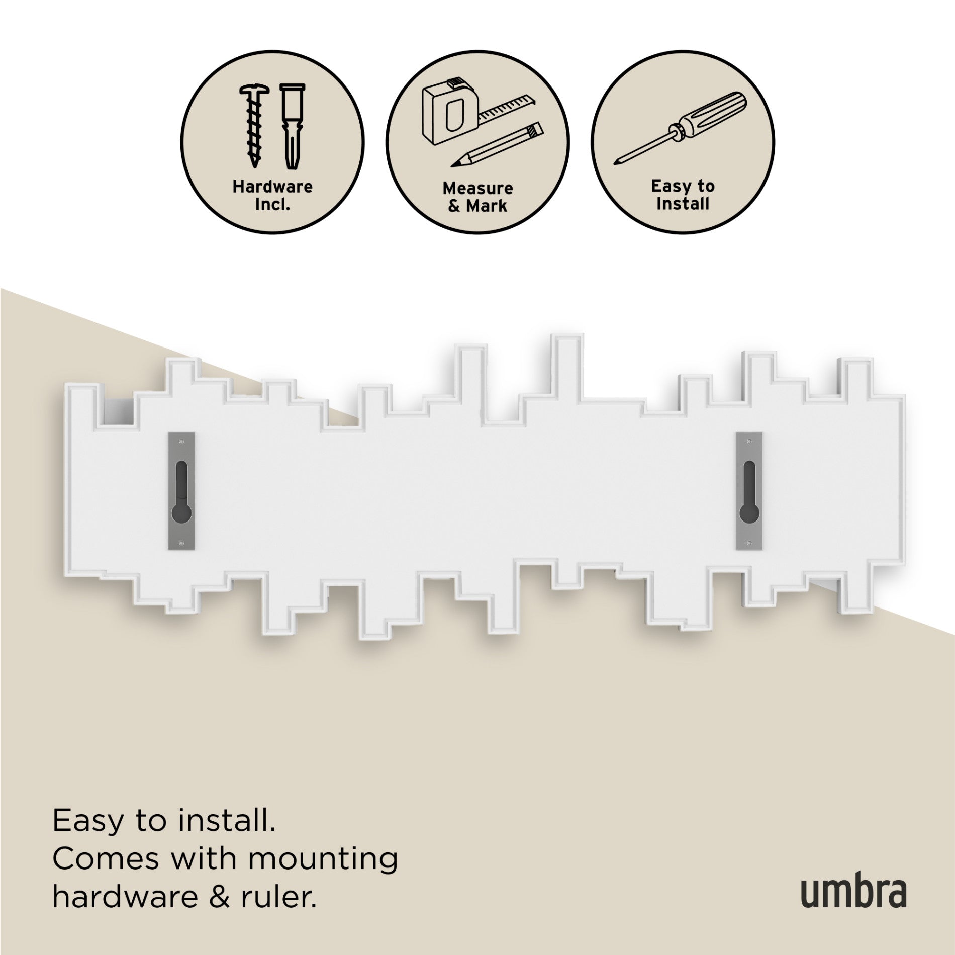 5-Pack Adhesive Wall Hooks - Heavy Duty Sticky Hooks for Hanging Keys, Hats, Towels & More - Perfect for Home, Office, Bathroom & Dorm Organization