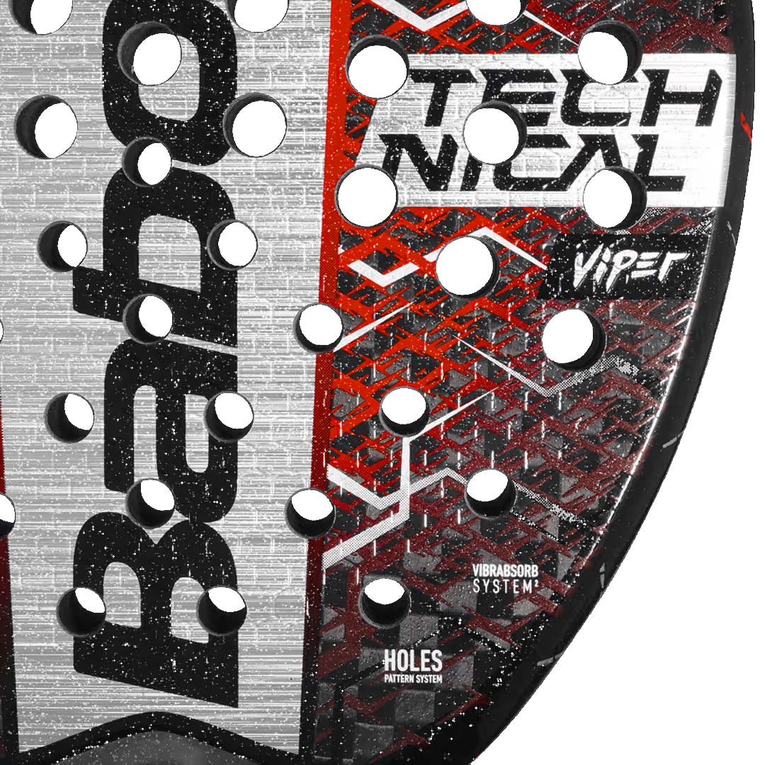 Babolat Technical Viper Badminton Racket - Red/Black - Lightweight & Durable for Competitive Play & Training