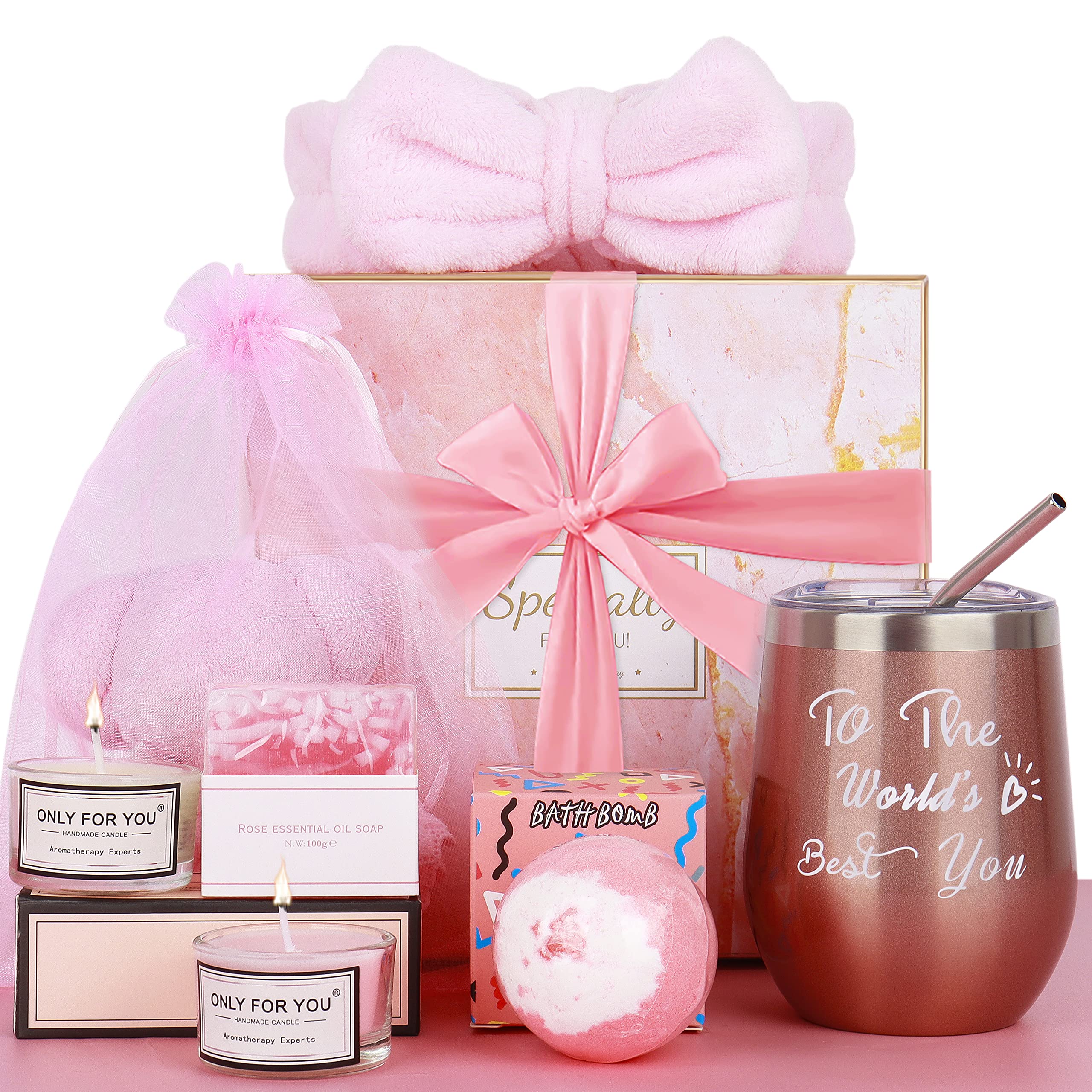 Valentine's Day Gift Set for Her - Relaxing Spa Birthday Present for Wife, Girlfriend, Mom, Sister & Best Friend - Luxury Bath & Body Care Box - Perfect for Mother's Day, Anniversary & Self-Care (Great for Stress Relief & Pampering at Home)