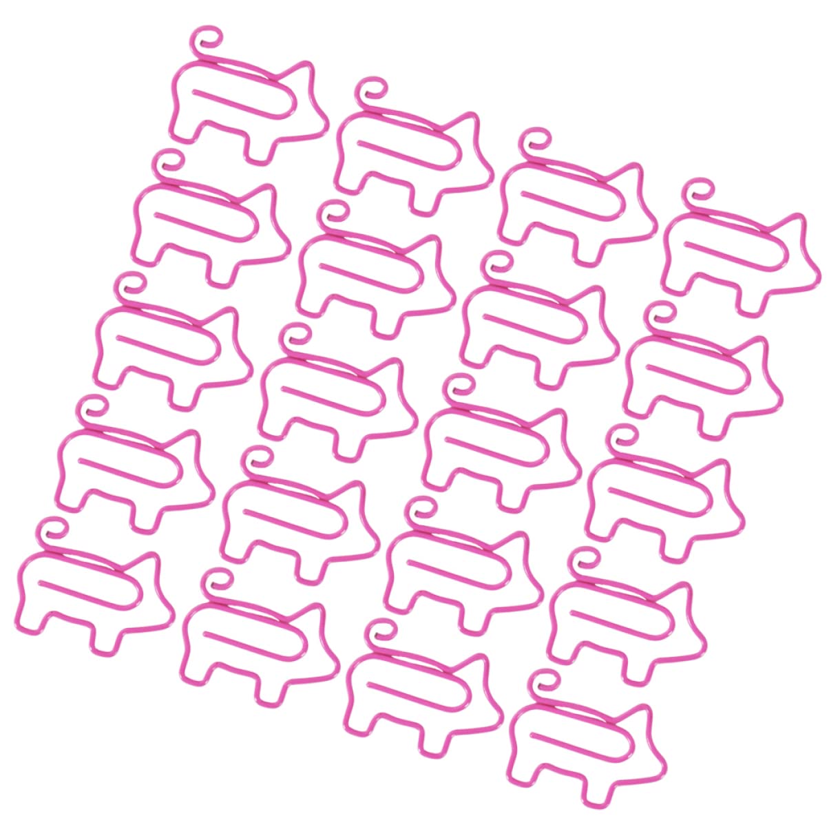 Operitacx 100pcs Metal Pig-Shaped Paper Clips - Decorative Office Supplies for Home, School & Office Organization - Fun Stationery for Notes, Documents & Bulletin Boards