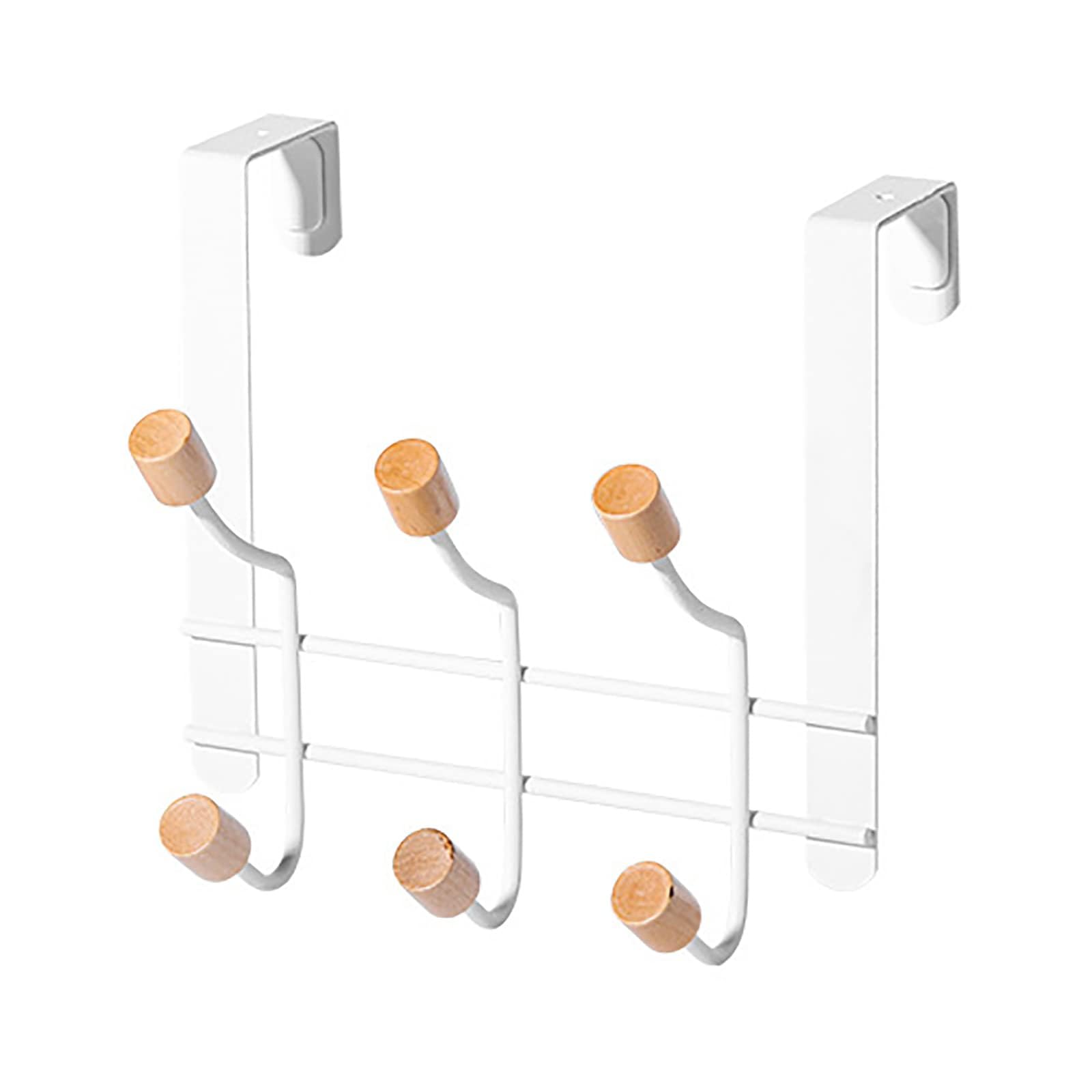 GizmoGoose Heavy Duty Over Door Hanger Hooks - Space Saving Coat, Towel & Clothes Organizer for Bedroom, Bathroom & Entryway - Perfect for Robes, Hats & Jackets (Set of 4, White)