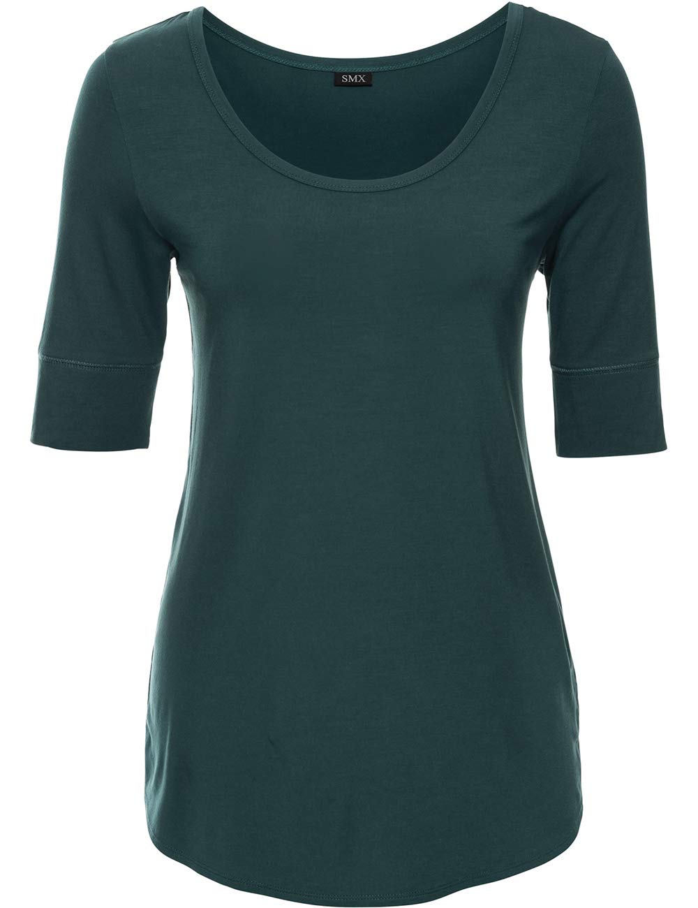 Women's Elbow Length Sleeve Cotton Blouse - Summer Casual Tunic Tee Shirt for Work, Travel & Everyday Wear | Breathable & Comfortable Top