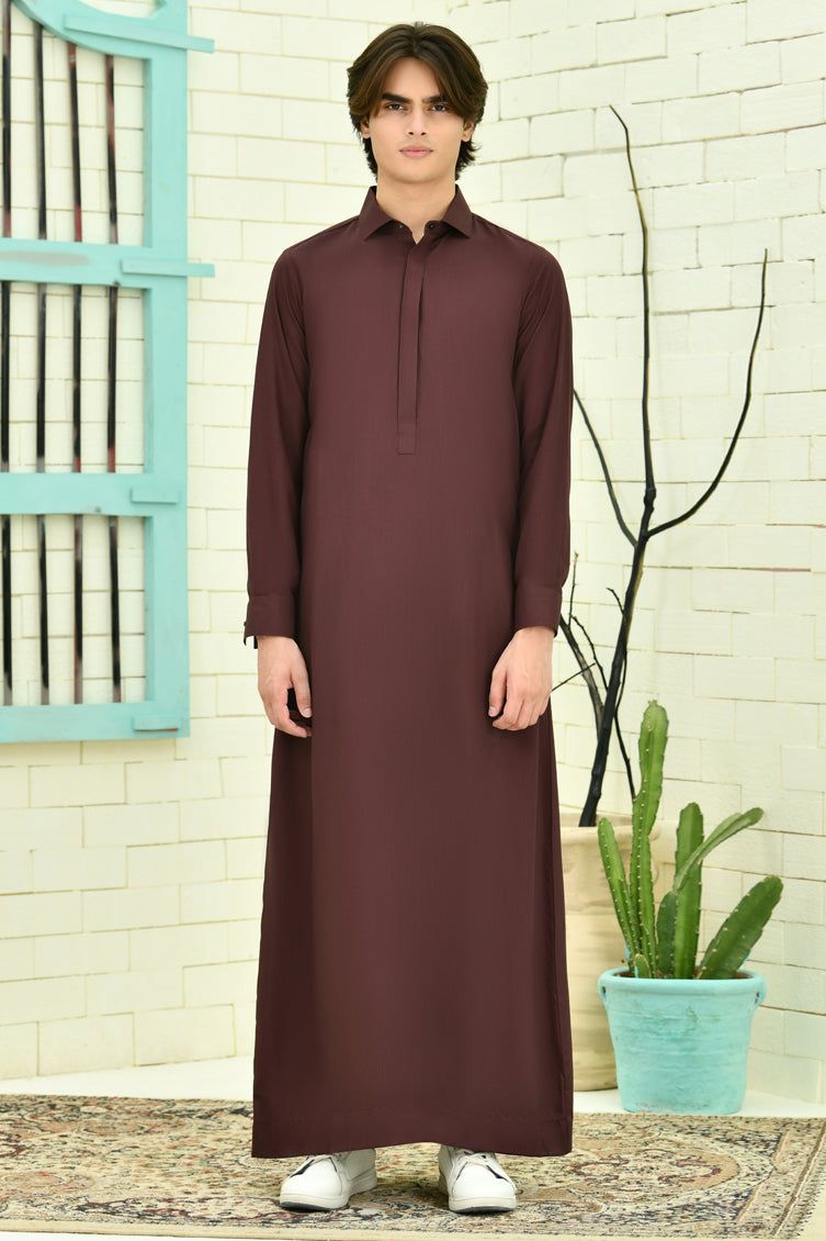 Blended Purple Jubba J. Junaid Jamshed - Premium Islamic Abaya Dress for Women - Perfect for Prayer, Eid, and Special Occasions