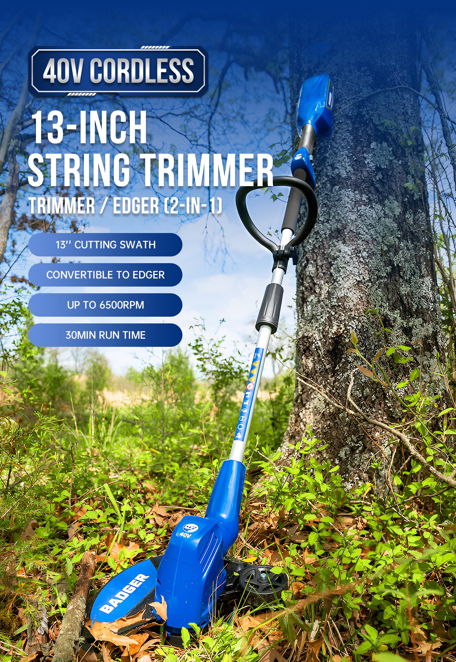 40V Cordless Weed Wacker - 13