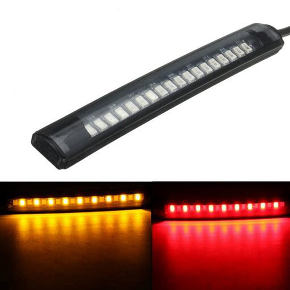 AIVYNA Universal Flexible 18 LED Motorcycle Light Strip - Waterproof Tail Brake Light, Turn Signal & Running Light for Harley, Honda, Yamaha - Perfect for Night Riding & Safety Enhancement