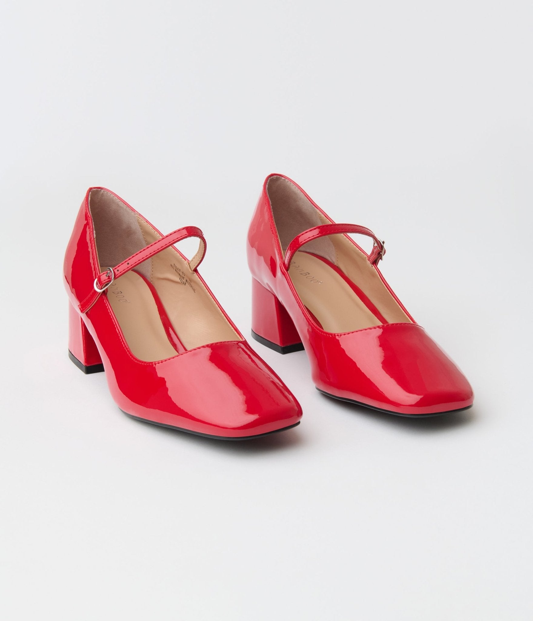 Red Patent Leatherette Mary Jane Heels for Women - Comfortable Chunky Block Heel Dress Shoes for Work, Party & Wedding (Perfect for Office, Cocktail Events & Formal Occasions)