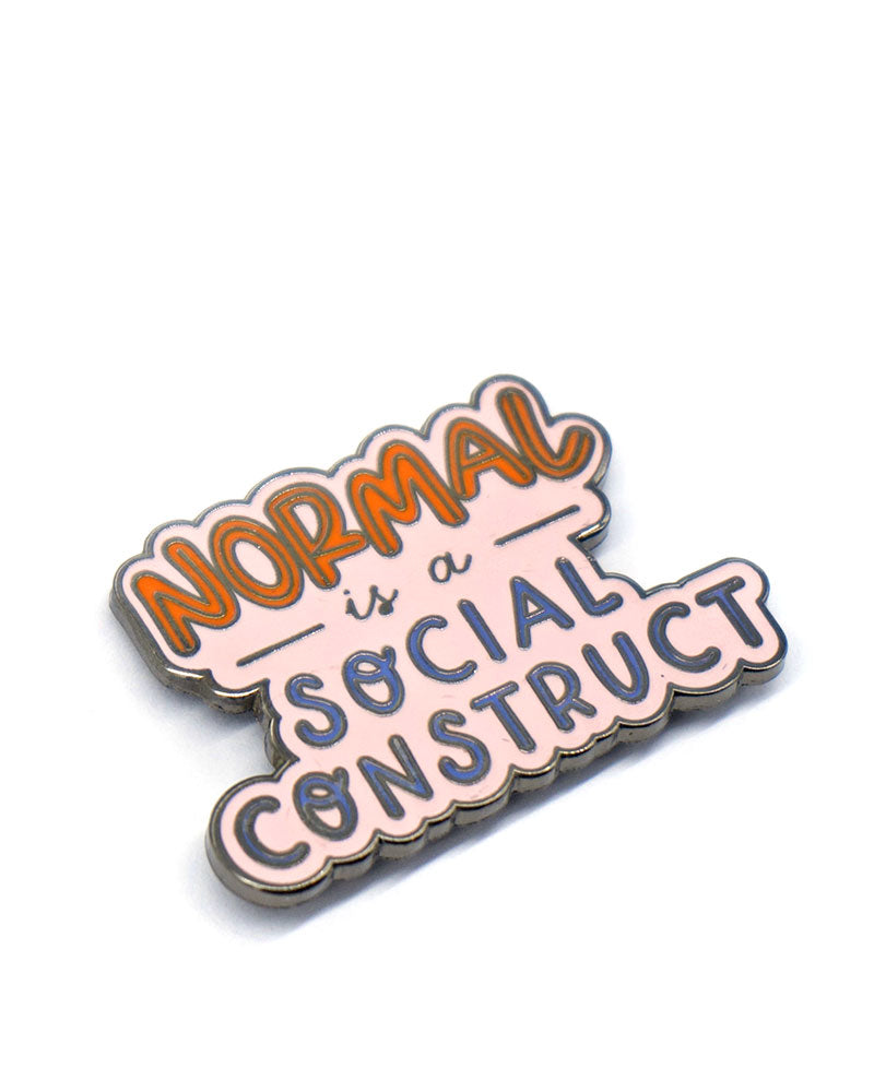 Normal Is A Social Construct Pin - Inspirational Enamel Pin for Backpacks, Jackets & Denim - Feminist & LGBTQ+ Pride Accessory for Everyday Wear