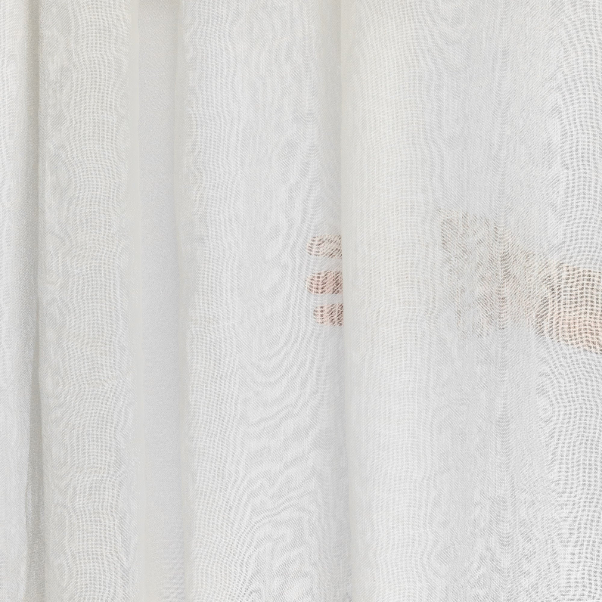 REMNANT Andre Sheer Linen Fabric - Marble Cream 36