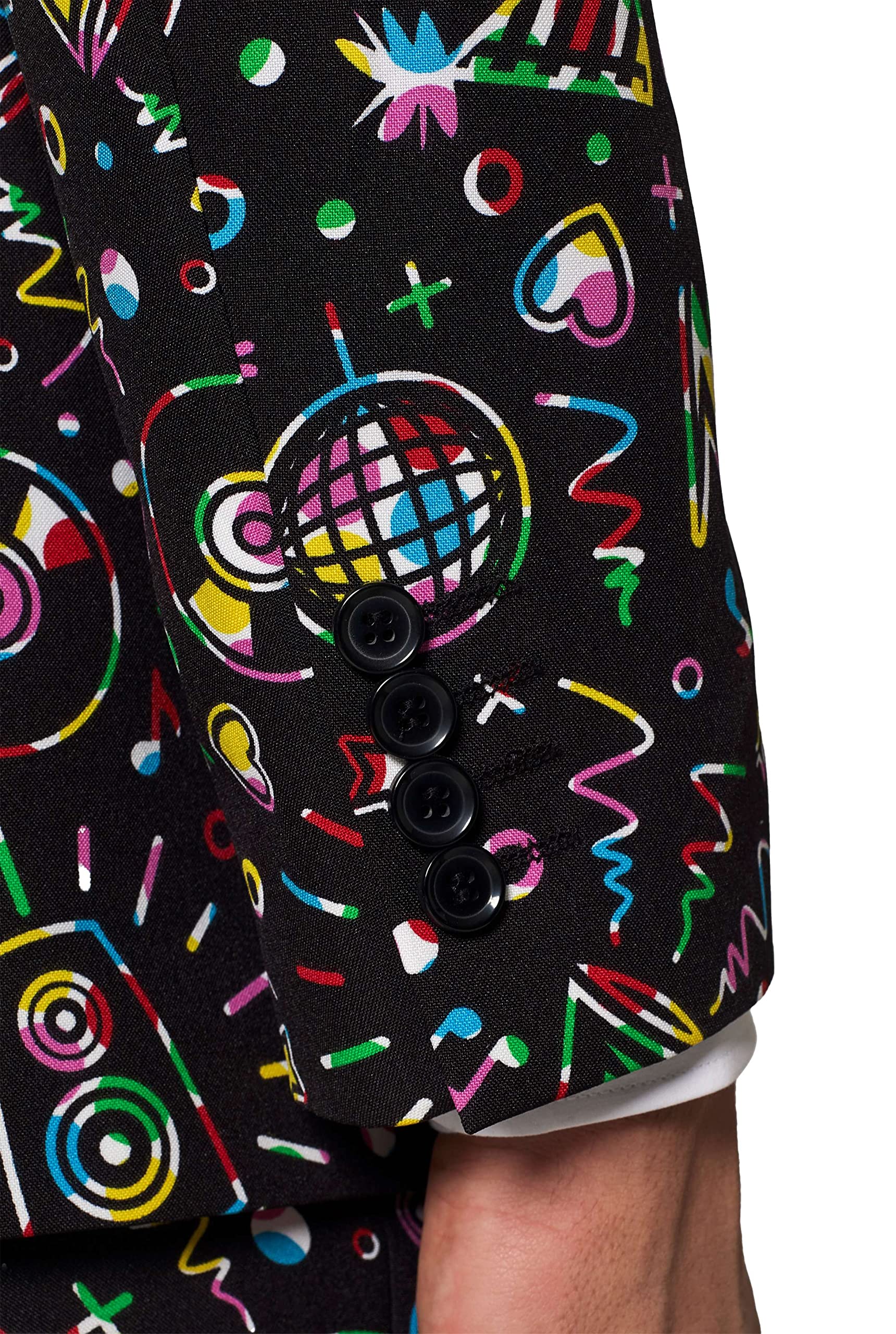 Opposuits Men's Harlequin Jester Costume - Fun Party Outfit for Halloween, Cosplay & Themed Events