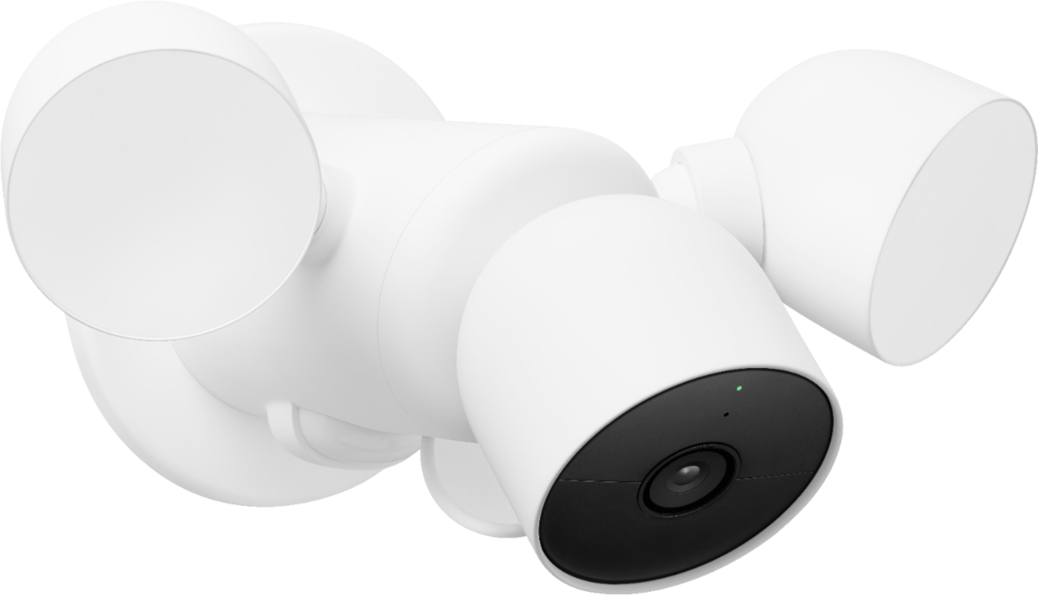 Google Nest Cam with Floodlight - Outdoor Security Camera, 1080p HD Video, Night Vision, Motion Detection - Ideal for Home Security, Garage & Backyard Monitoring (Snow)