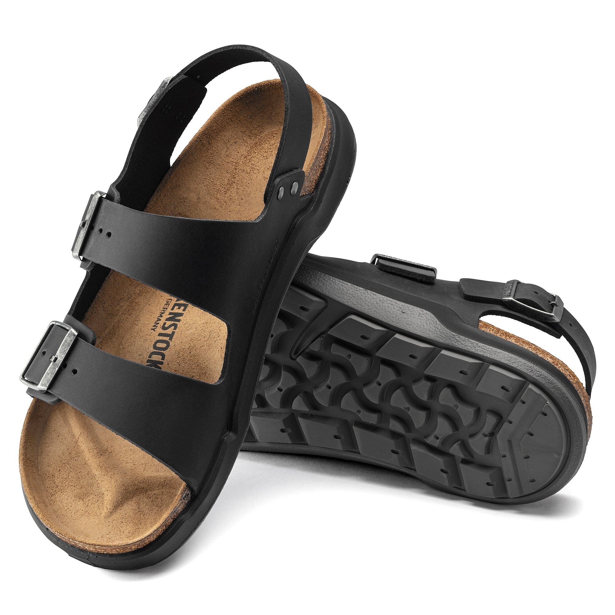 BIRKENSTOCK MILANO Rugged Men's Sandals - Premium Oiled Leather Footbed - Comfortable & Durable for Outdoor, Travel & Casual Wear