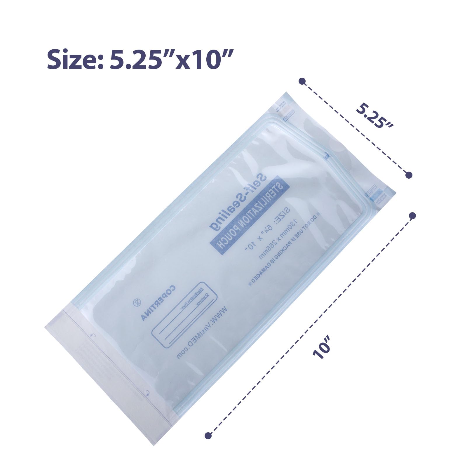 200 Pack Self Seal Sterilization Pouches 5.25