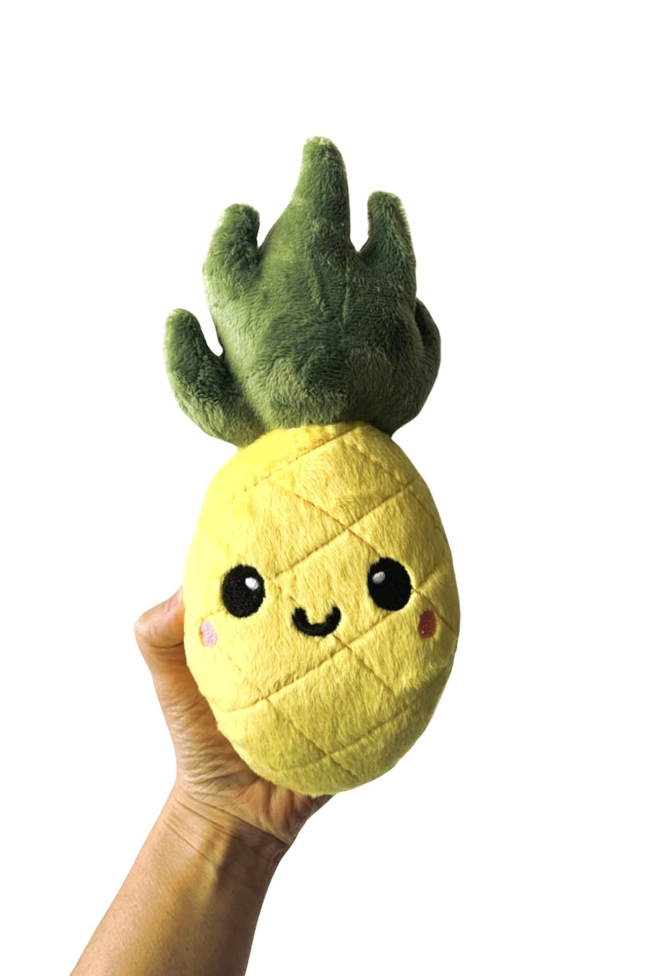 Soft Pineapple Plush Toy - Cute Kawaii Stuffed Fruit for Kids, Hawaiian Themed Gift, Perfect for Home Decor, Birthday Presents & Hospitality Gifts