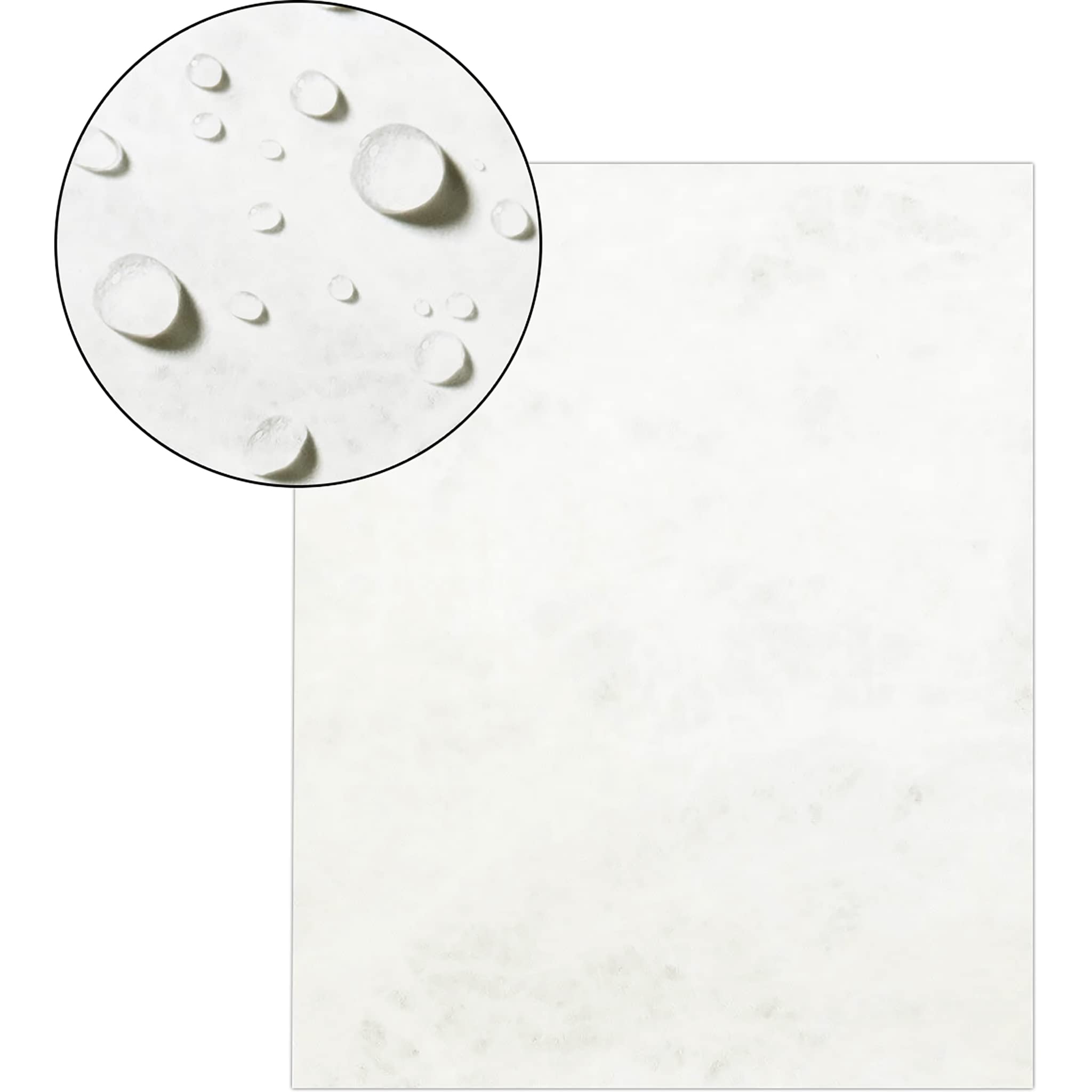 JAM PAPER Tyvek 14lb Tear-Proof Waterproof White Paper (55 gsm) - 50 Sheets, 8.5