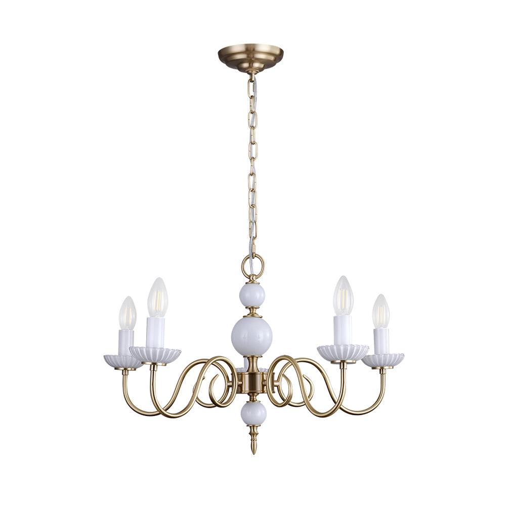 Carlita Chandelier - Elegant Crystal Ceiling Light Fixture for Dining Room, Living Room & Bedroom | Modern Home Decor Lighting