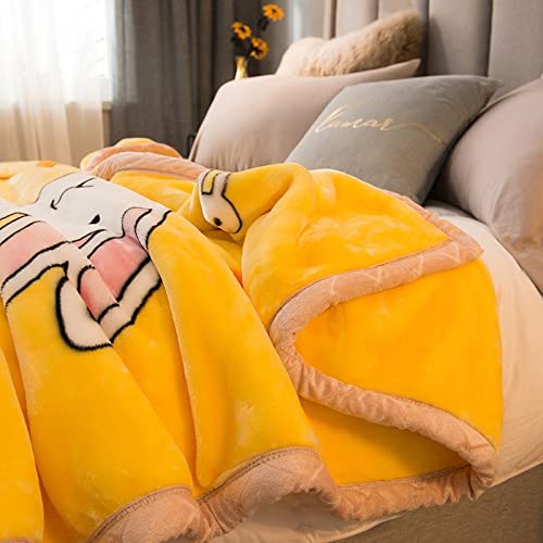 Premium Korean Mink Blanket - Heavyweight 2 Ply Fleece Blanket Twin Size 60