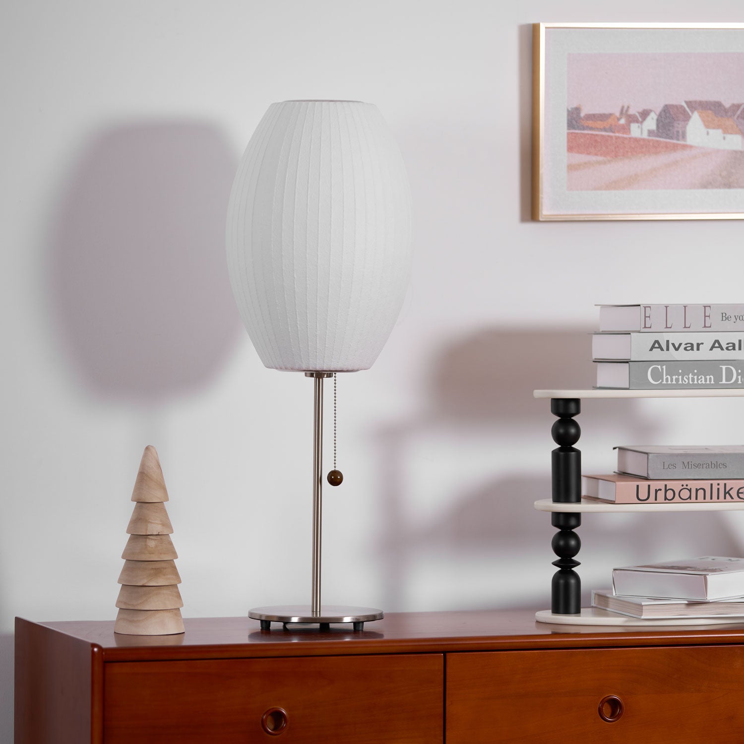 Nelson Table Lamp - Mid Century Modern LED Desk Lamp for Home & Office - Perfect for Living Room, Bedroom, or Study Lighting