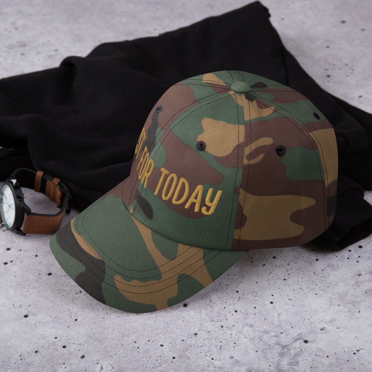 Just For Today Embroidered Dad Hat - Adjustable Cotton Baseball Cap for Men & Women - Perfect for Outdoor Activities, Sports, and Casual Wear