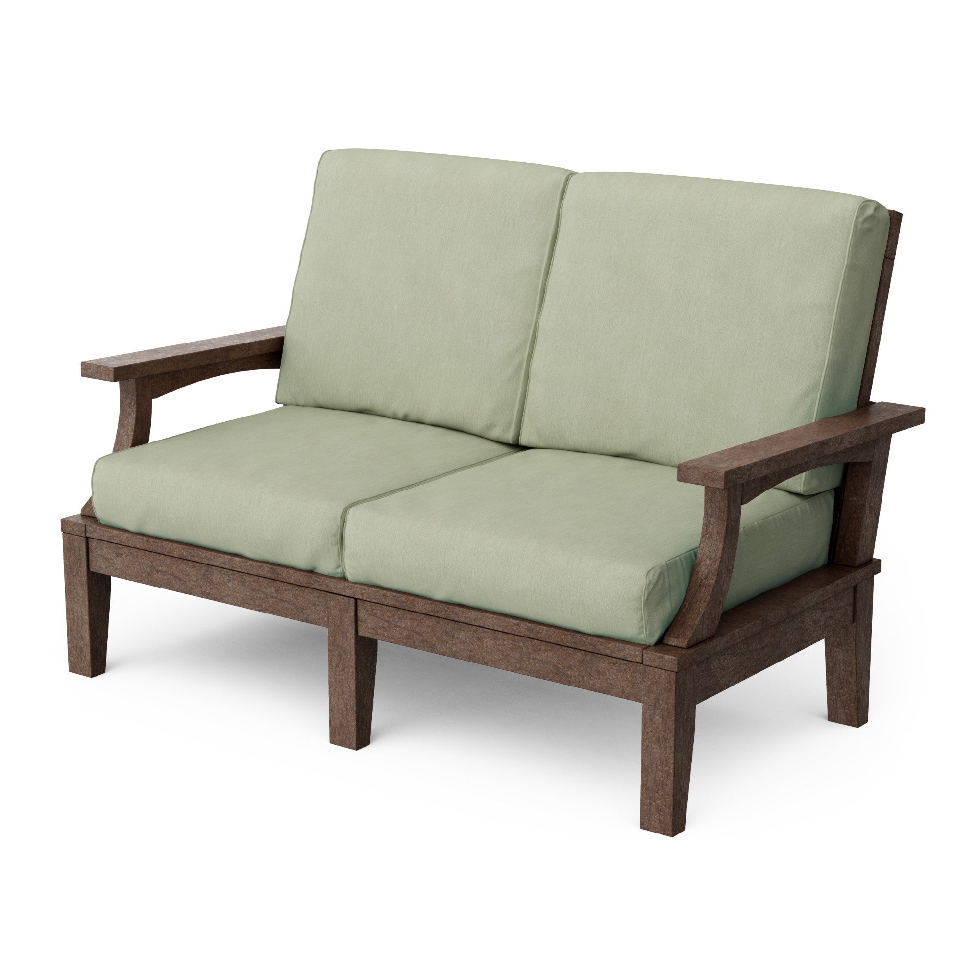Heritage Deep Seating Love Seat Cushioned Sofa - Outdoor Patio Furniture for Garden, Poolside & Backyard Relaxation