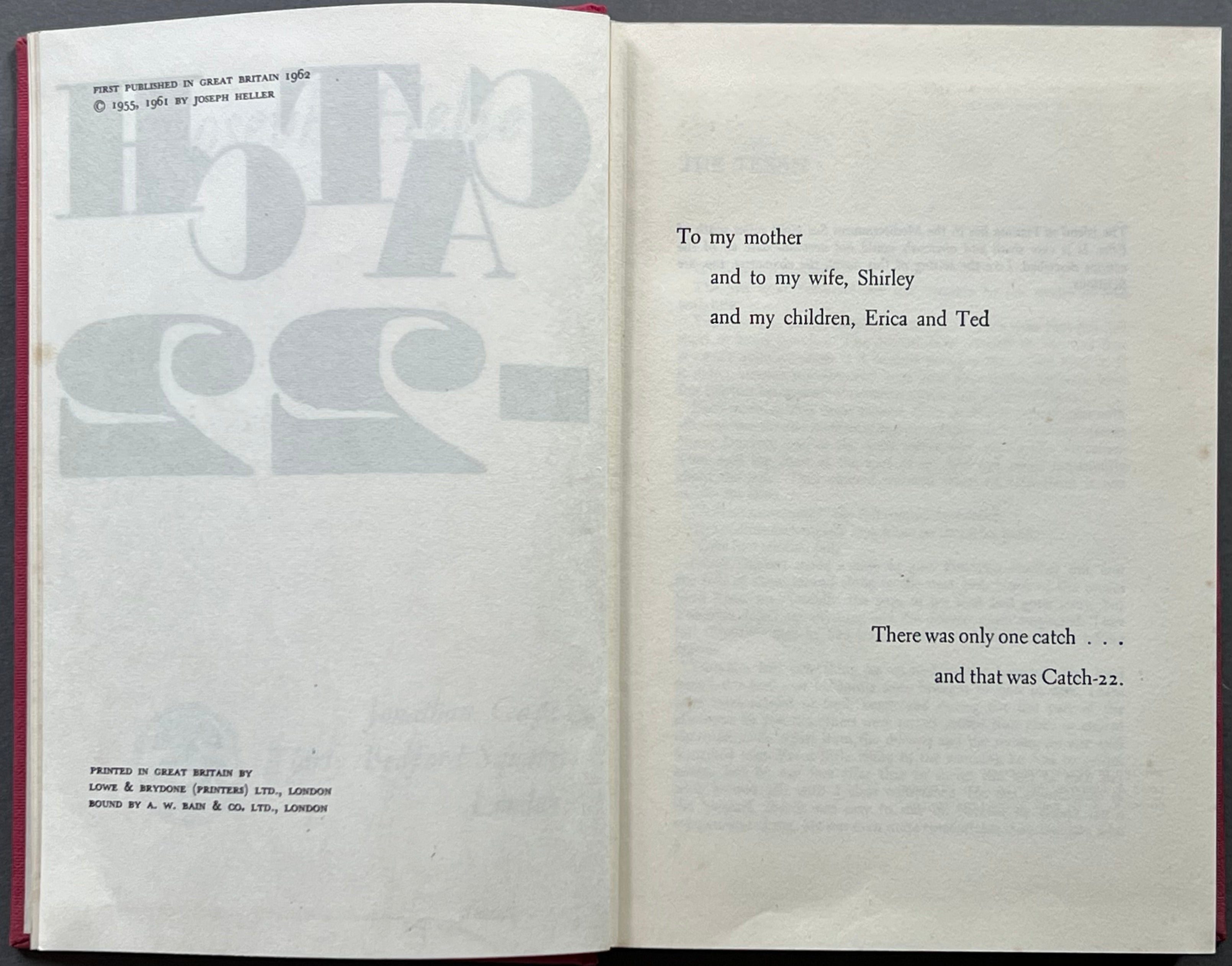 Catch 22 by Joseph Heller - Classic American Novel | First UK Edition | Perfect for Book Clubs & Literature Lovers