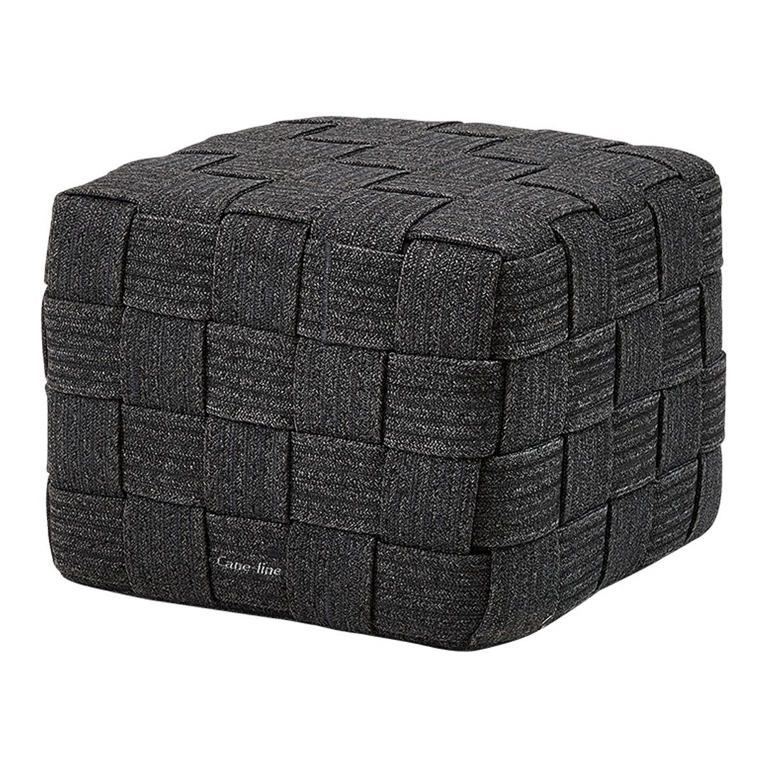 Cane Line Design Team Cube Footstool - Modern Square Ottoman with Wicker Weave, Indoor/Outdoor Use - Perfect for Living Room, Patio, or Bedroom Decor
