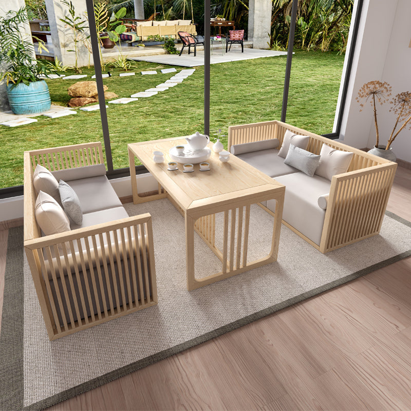ANIYAH OHIO HILTON Japanese Latex Sofa - Nordic Ash Wood Frame Modern Living Room Furniture for Small Spaces & Apartments