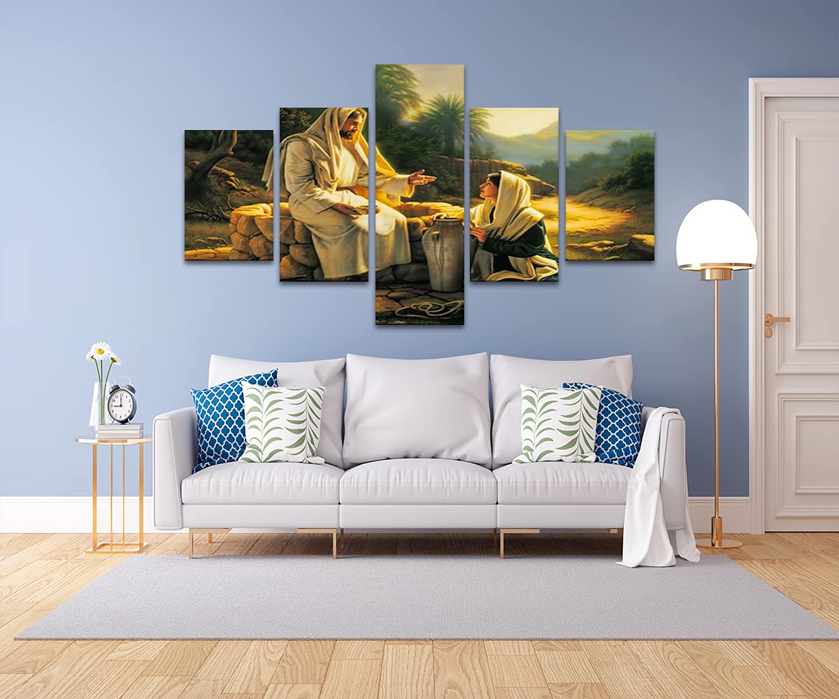 Extra Large Jesus and the Samaritan Woman Famous Painting - 60