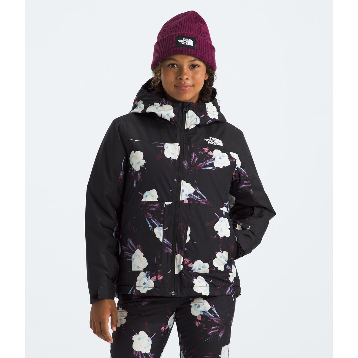 TNF Black Winter Flowers Print
