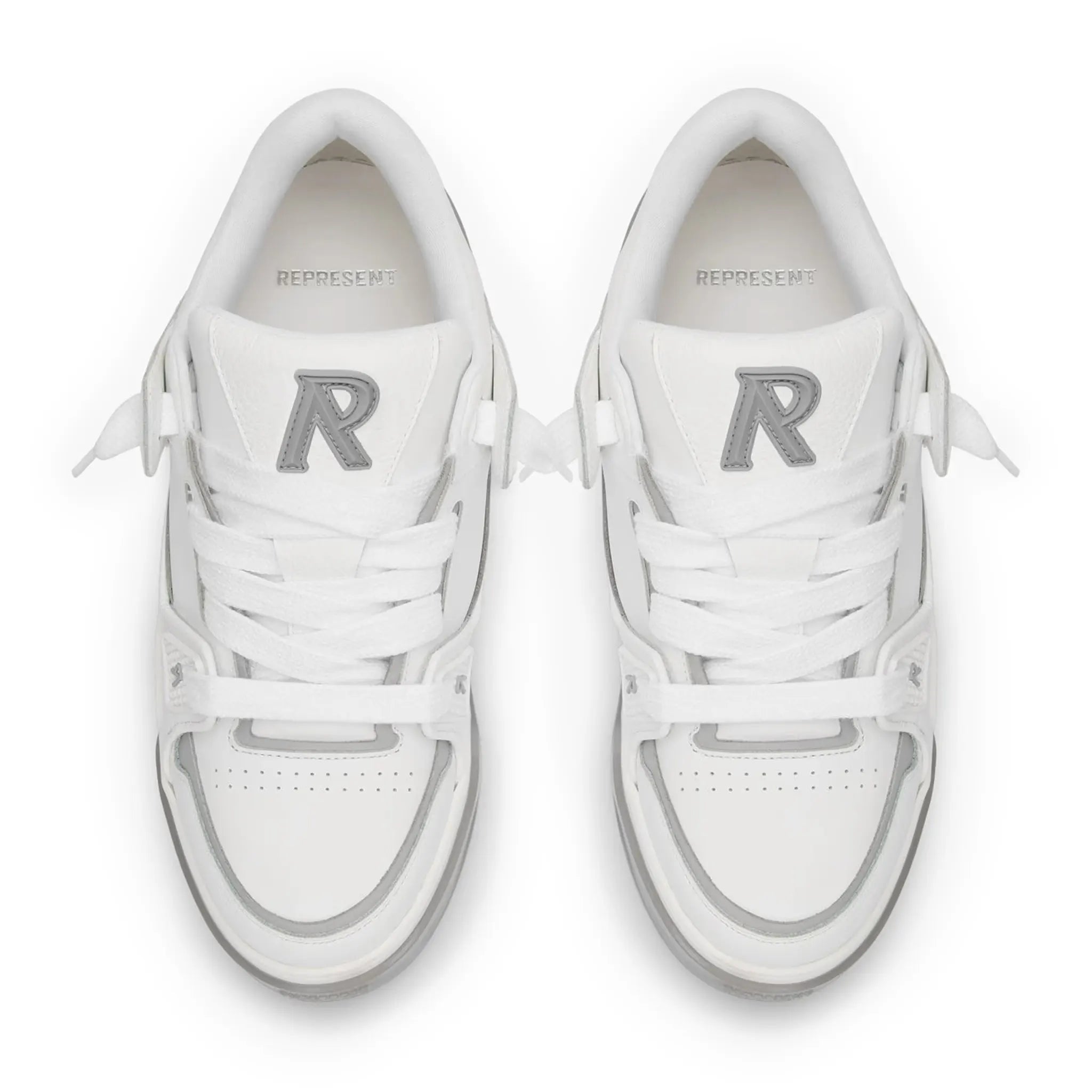 Represent Studio White Grey Sneakers - Stylish & Comfortable Casual Shoes for Men & Women | Perfect for Walking, Running & Everyday Wear