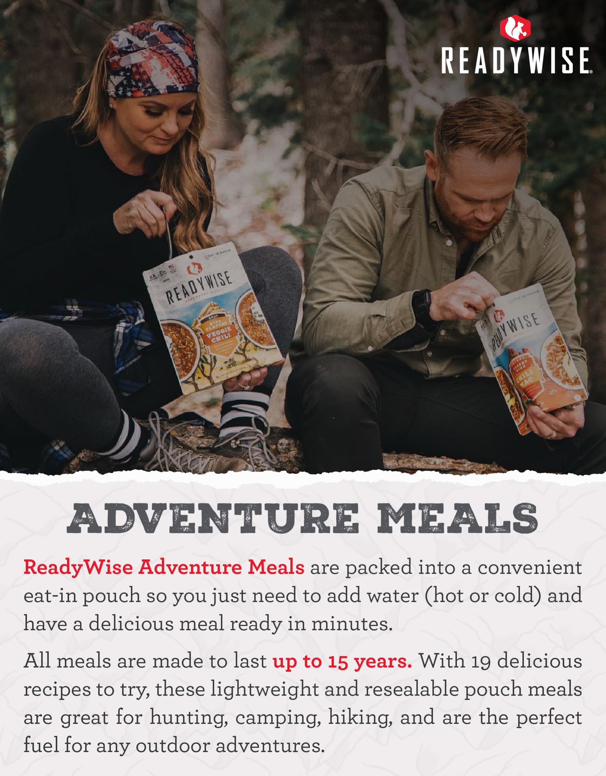 READYWISE Freeze Dried Cookie Dough - 2 Servings Emergency Survival Food for Camping, Hiking & Backpacking | Long Shelf Life MRE Snacks | Perfect for Outdoor Adventures & Disaster Preparedness Kits