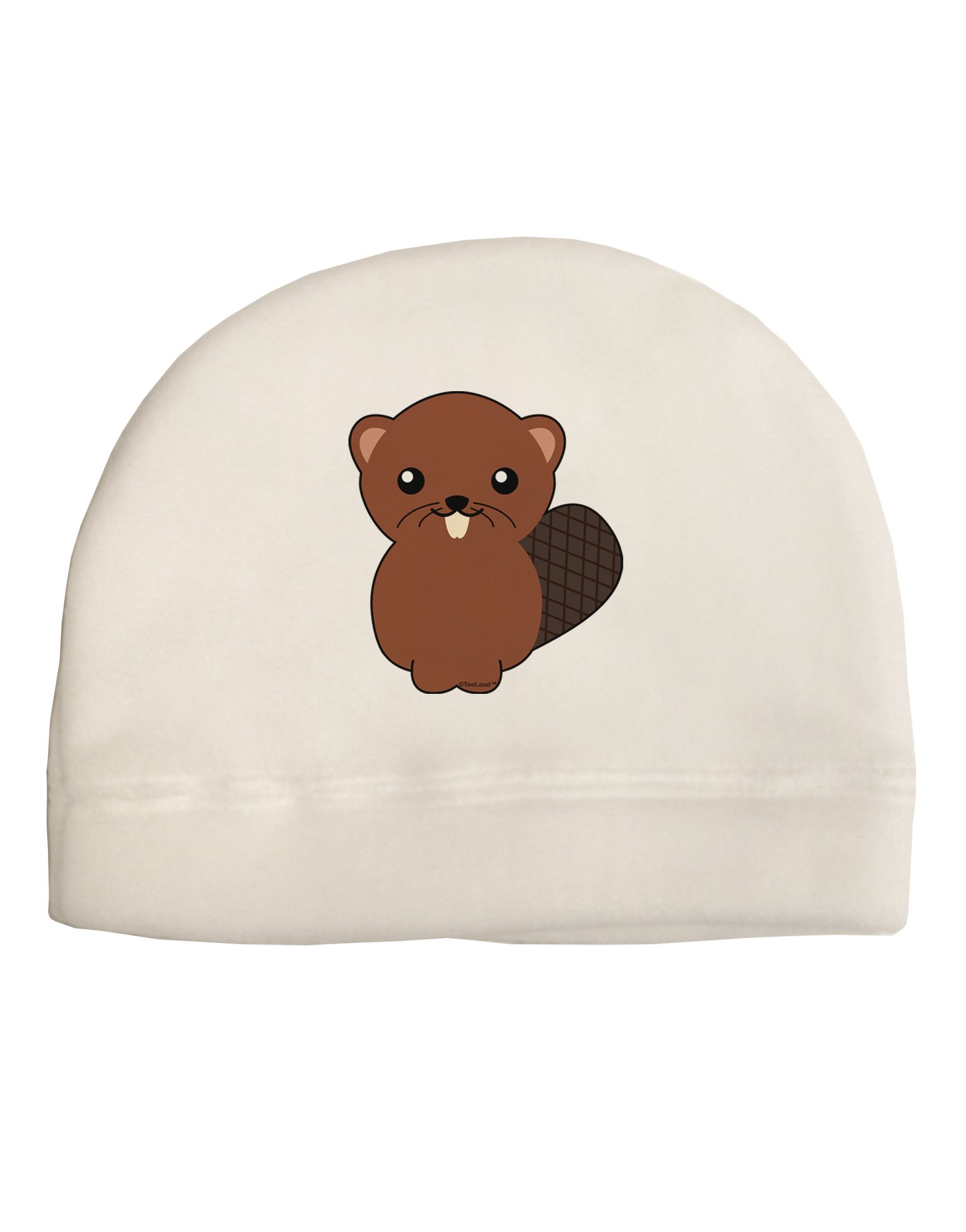 TooLoud Cute Beaver Adult Fleece Beanie Hat - Warm Winter Knit Cap for Men & Women - Perfect for Skiing, Snowboarding & Outdoor Activities