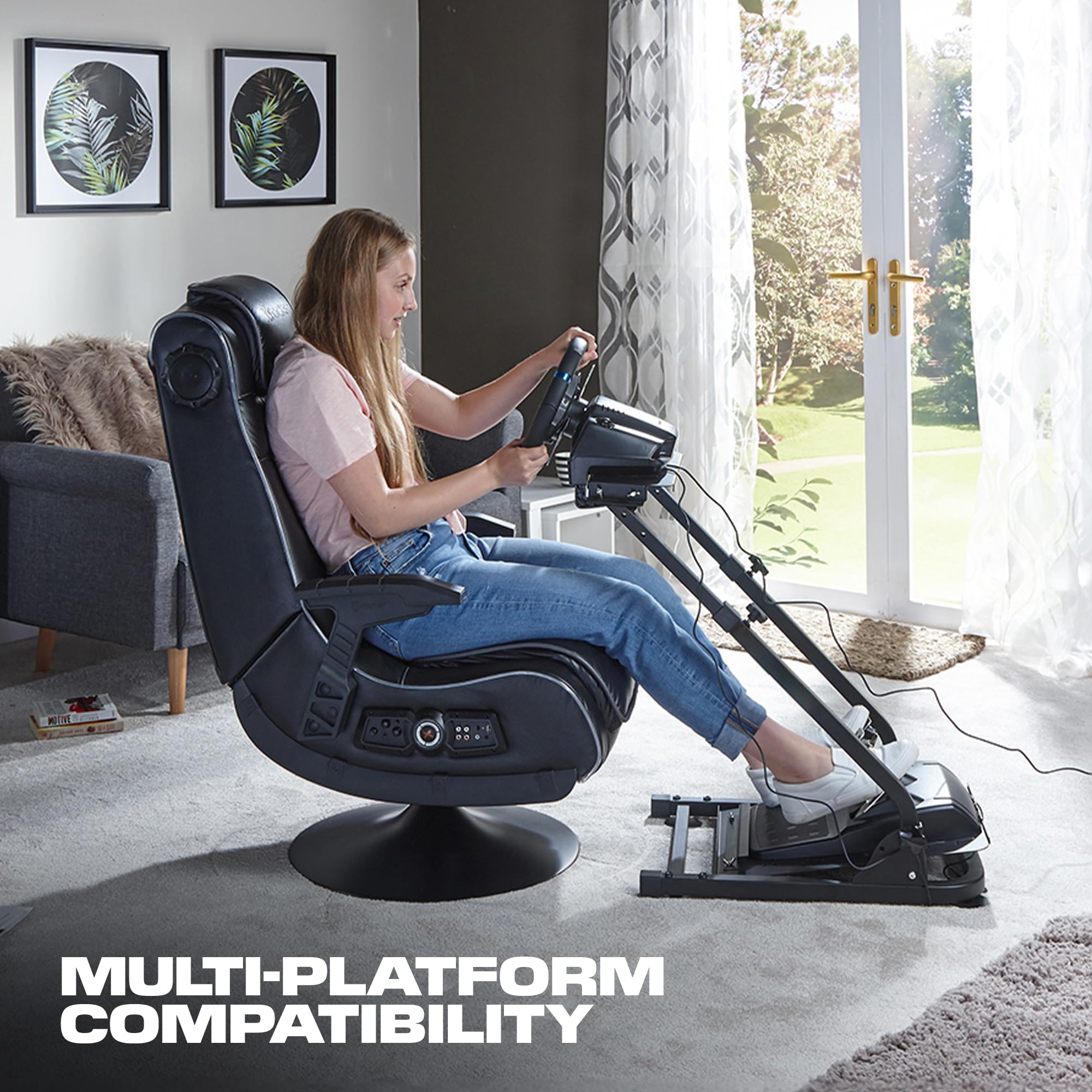 X Rocker Racing Rig Stand for Video Games & Gaming Chairs - Adjustable 28.37