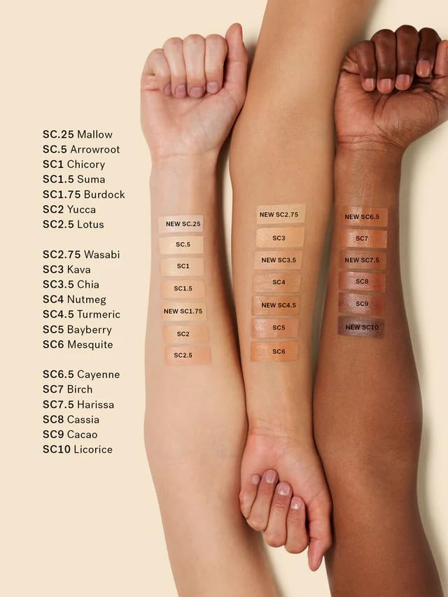 ILIA True Skin Serum Concealer - Non-Comedogenic, Vegan & Cruelty-Free | Dark Circle & Blemish Coverage for Sensitive Skin (Nutmeg SC4, 0.16 oz) - Perfect for Daily Makeup & Natural Look