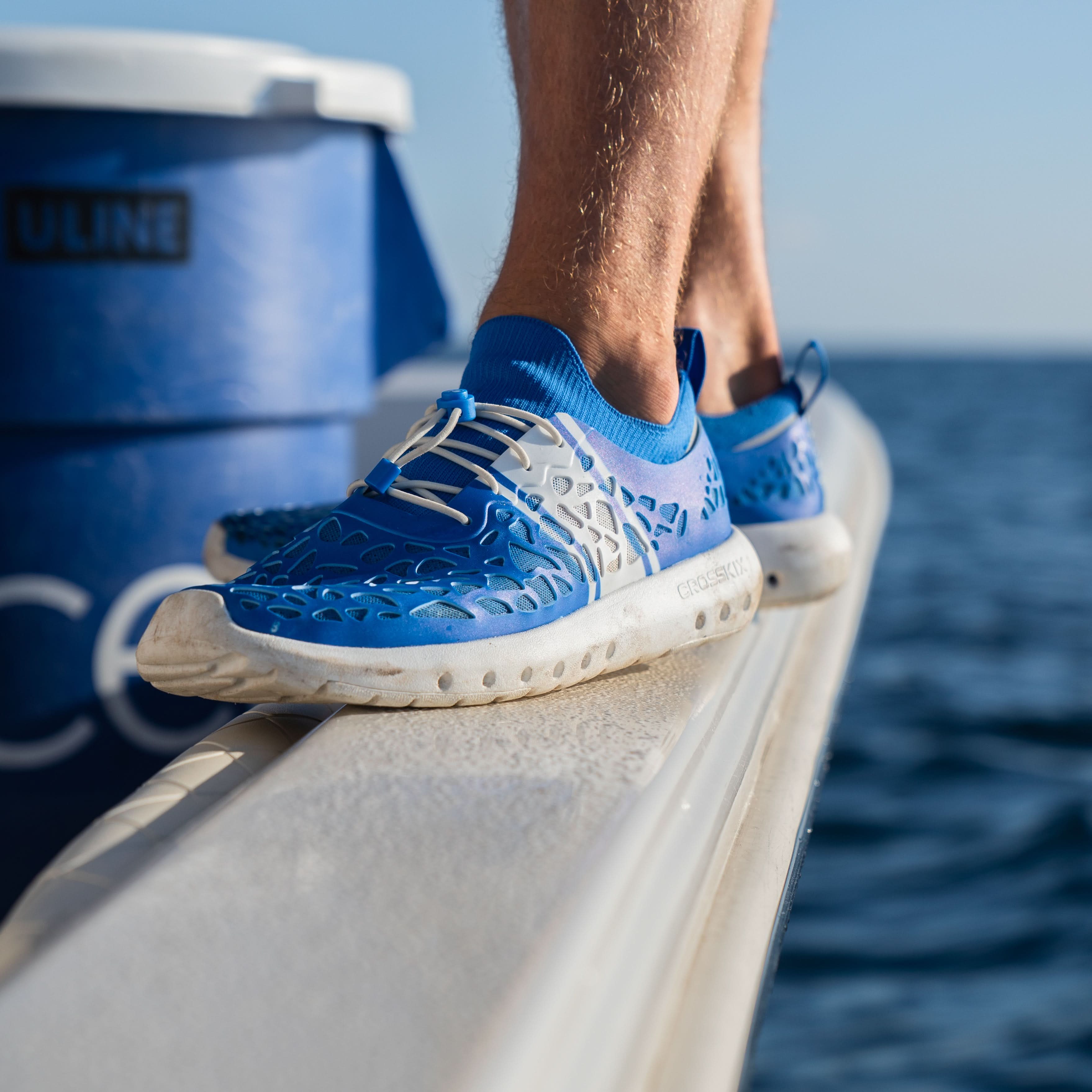 4ocean X Crosskix Tetra Closed Toe Dri-Fit Men's Water Shoes for Swimming, Surfing & Beach Activities - Quick-Dry Aqua Shoes for Men
