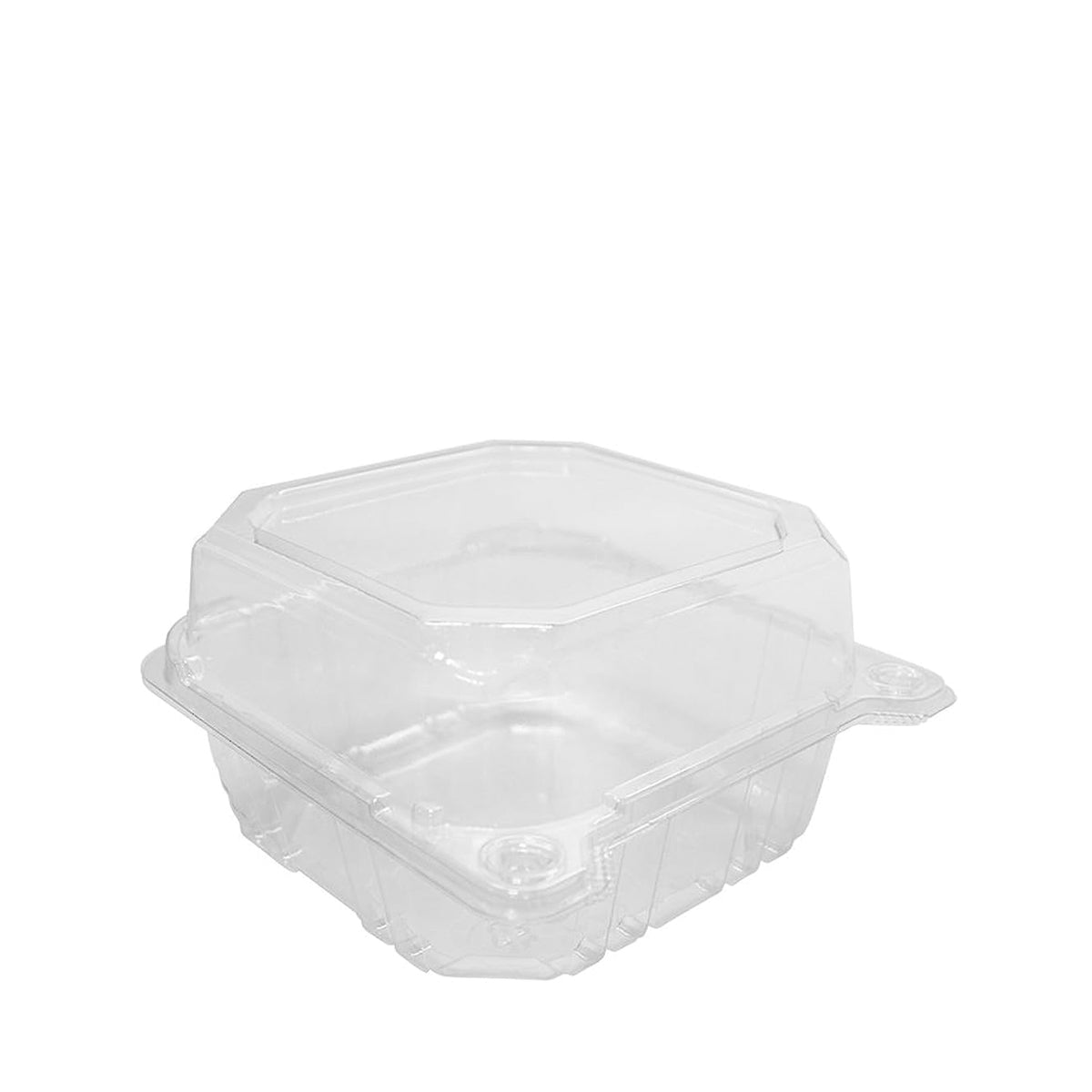 6x6 Clear PET Hinged Plastic Containers - 125 Count Bulk Pack - Perfect for Food Storage, Crafts, and Organizing Small Items