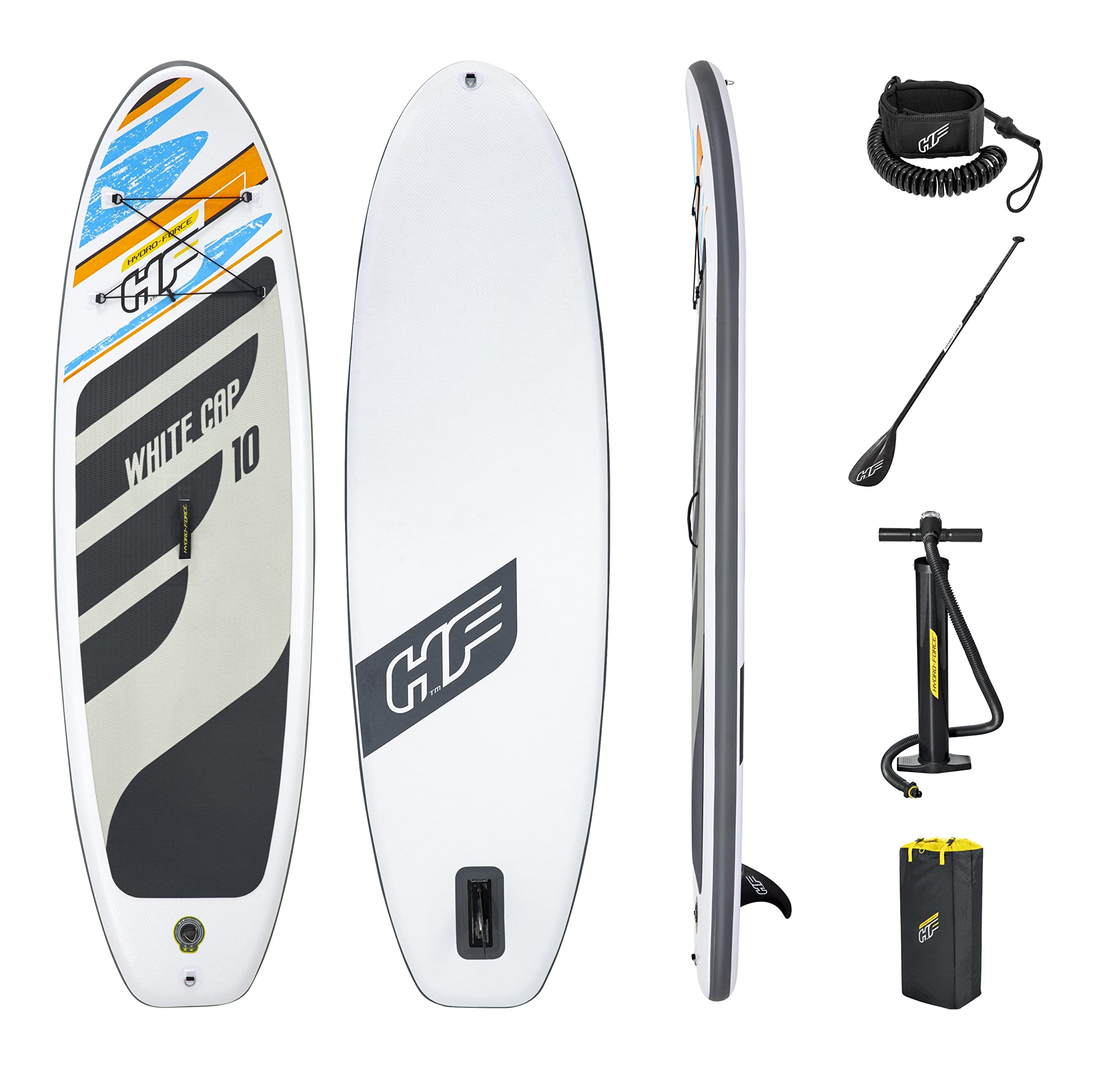 Bestway Hydro-Force Inflatable Stand Up Paddle Board with Pump & Backpack - Lightweight SUP for Adults & Kids - Perfect for Lakes, Rivers & Ocean Paddling
