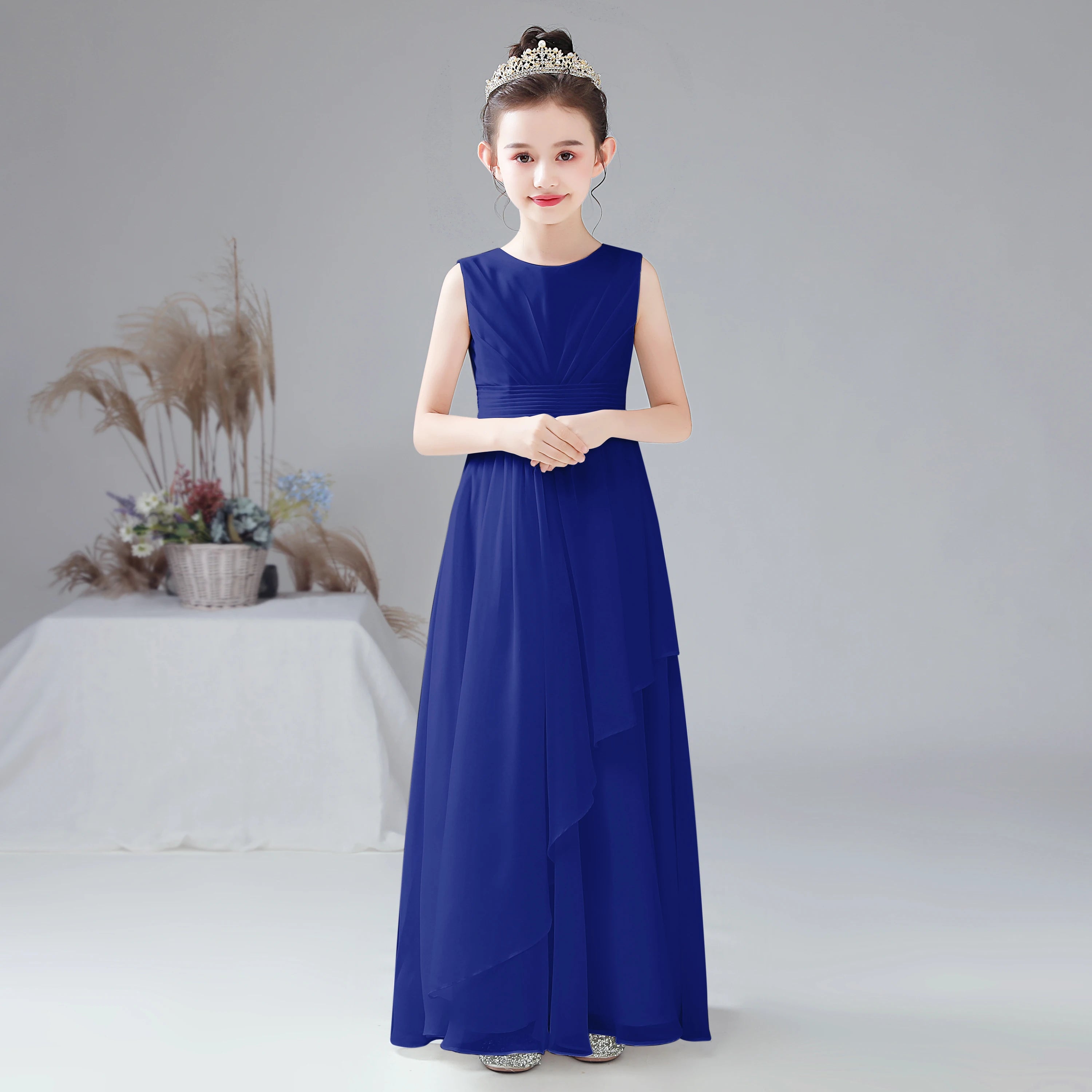 Elegant Chiffon Flower Girl Dress for Weddings, First Communion & Junior Bridesmaids - Perfect for Special Occasions & Formal Events