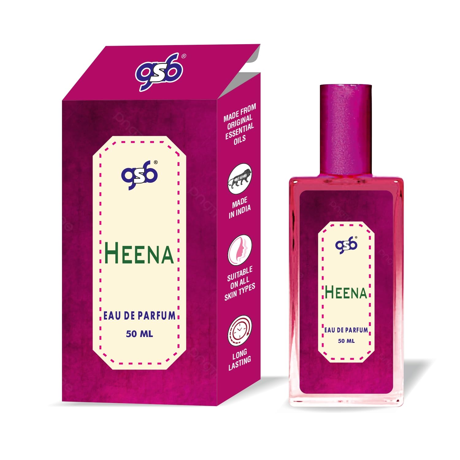 GSB Heena Eau De Parfum for Men & Women - 50ml Luxury Long Lasting Perfume Spray | Perfect for Date Night, Office Wear & Special Occasions